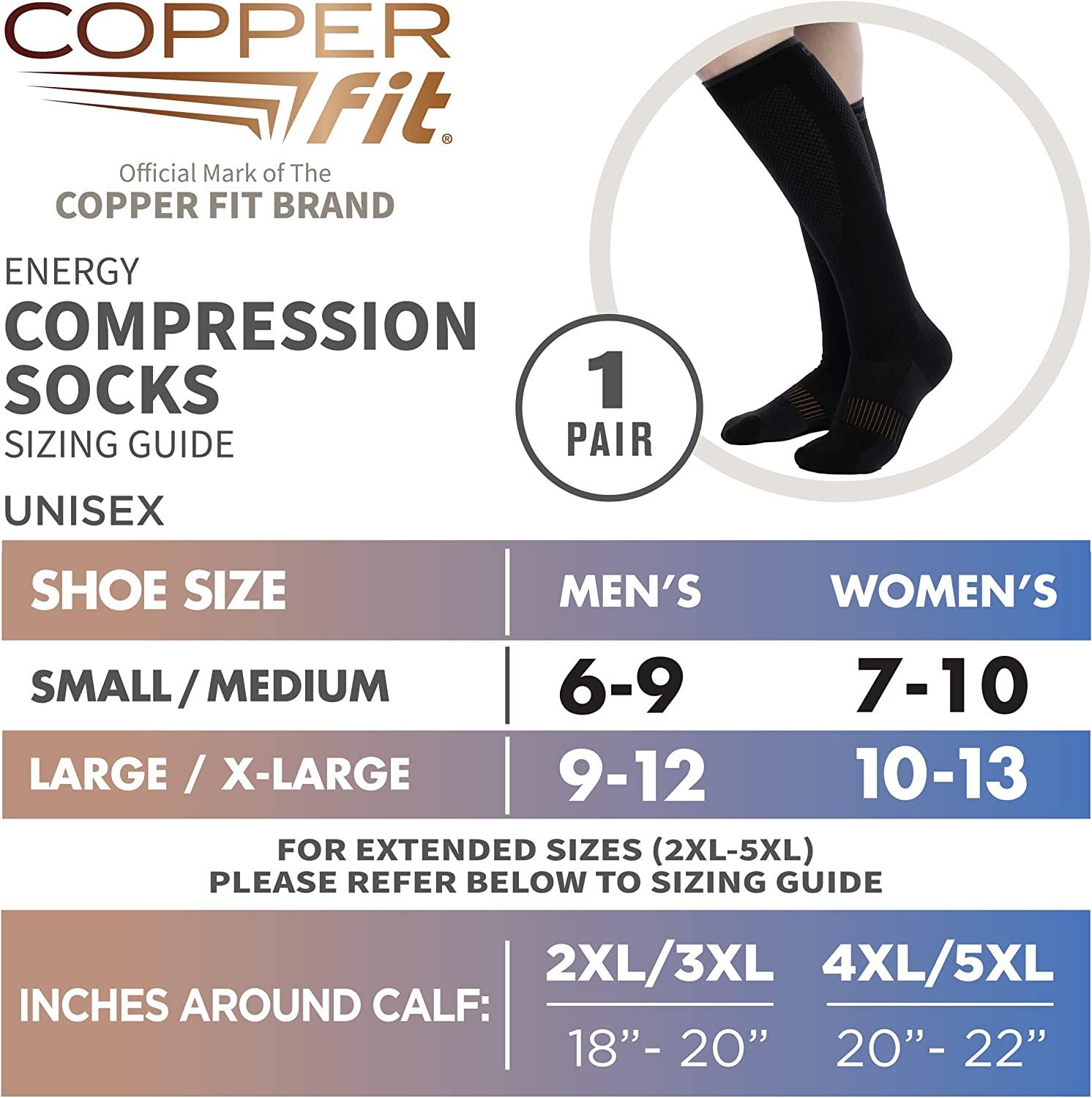 Knee-High Energy Compression Socks - Copper Fit