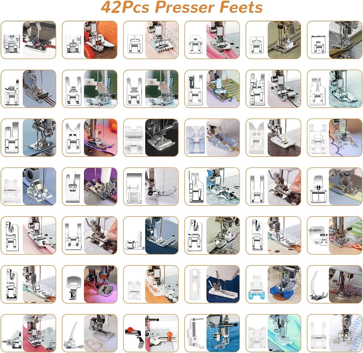 Presser Foot Set 42Pcs, Sewing Machine Presser Feet Kit