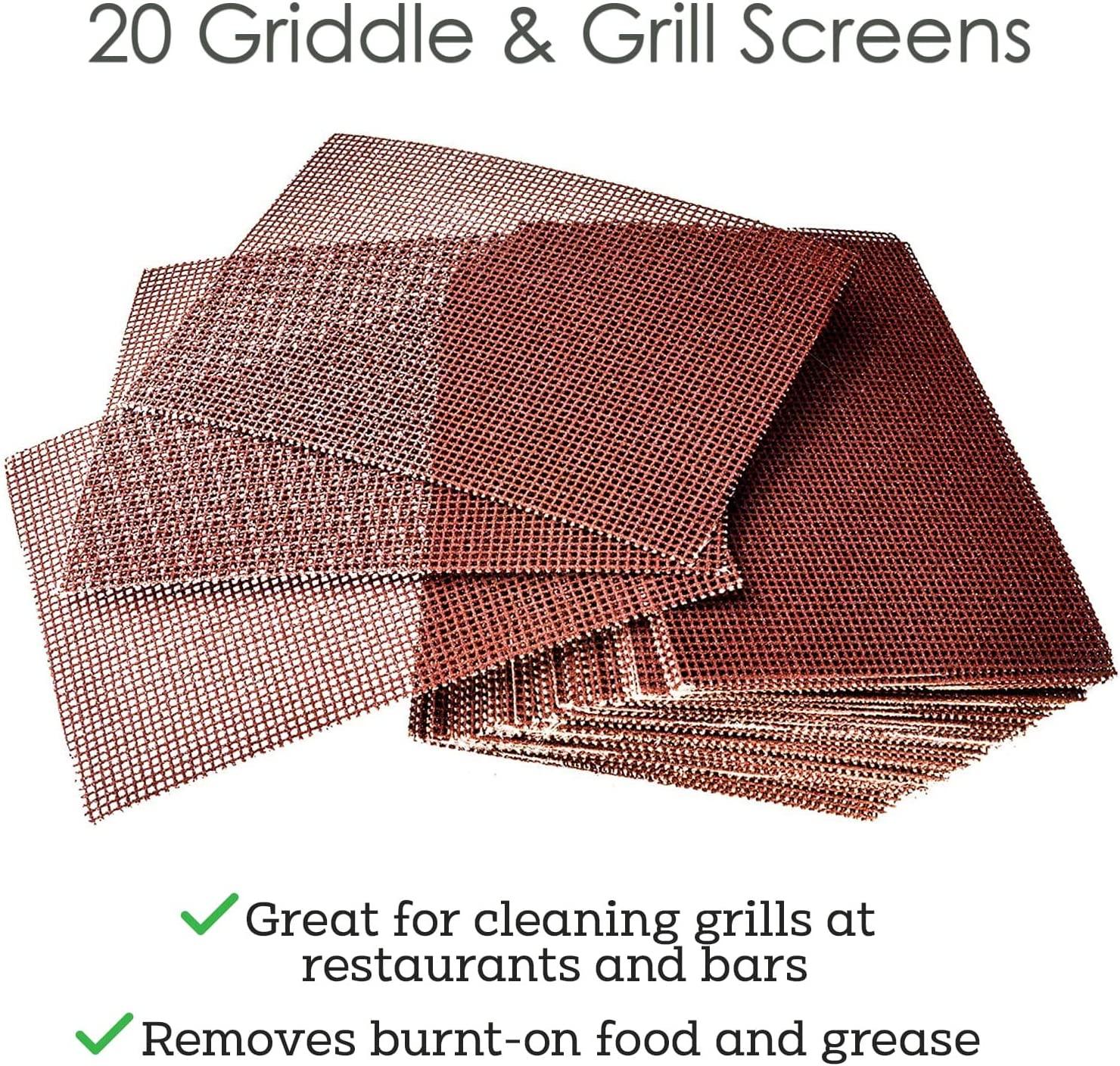 Grill Cleaning Kit Griddle Cleaning Set 20 Screens & Holder