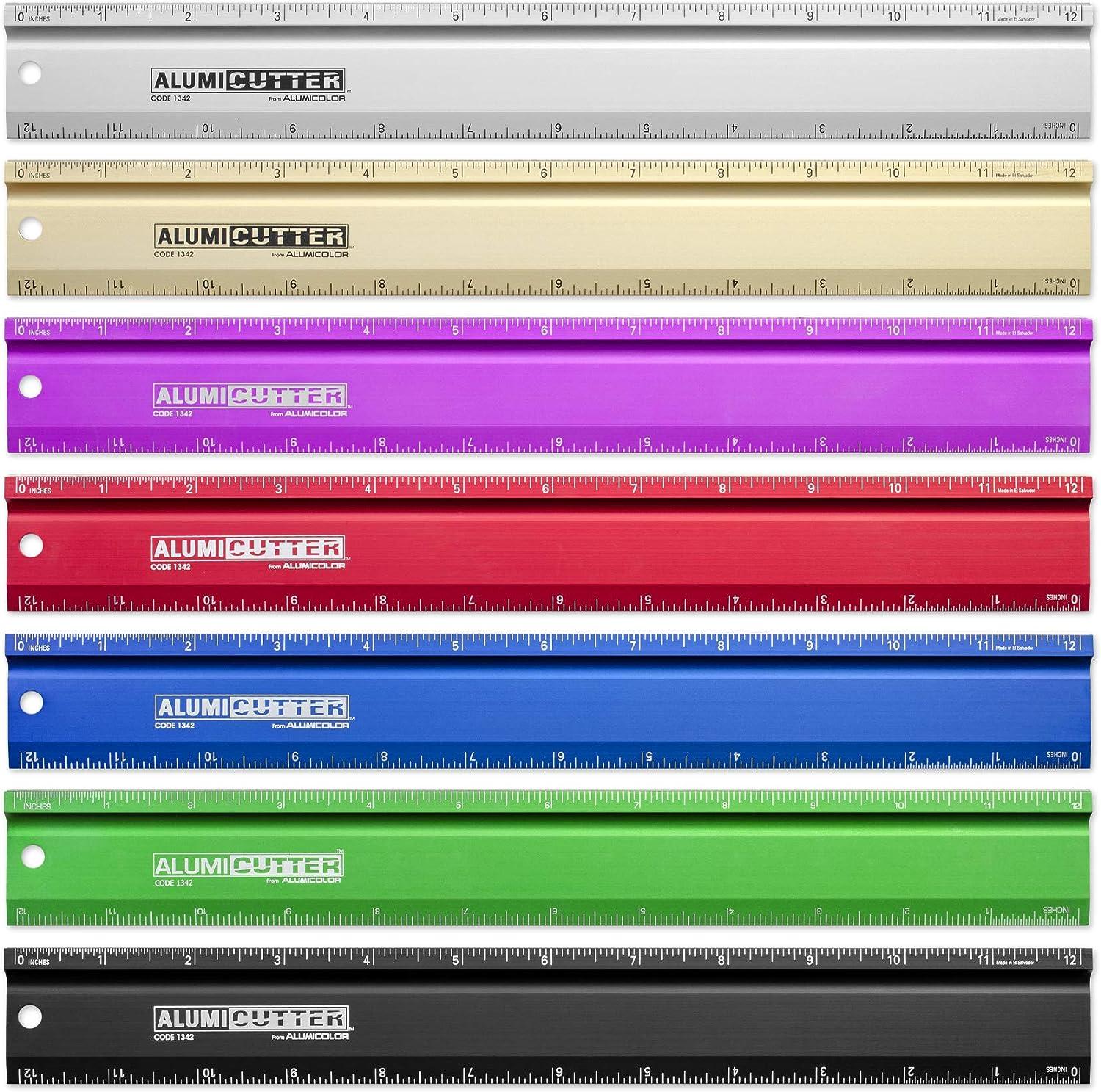 Alumicolor AlumiCutter Aluminum Steel Straight Edge for Office School