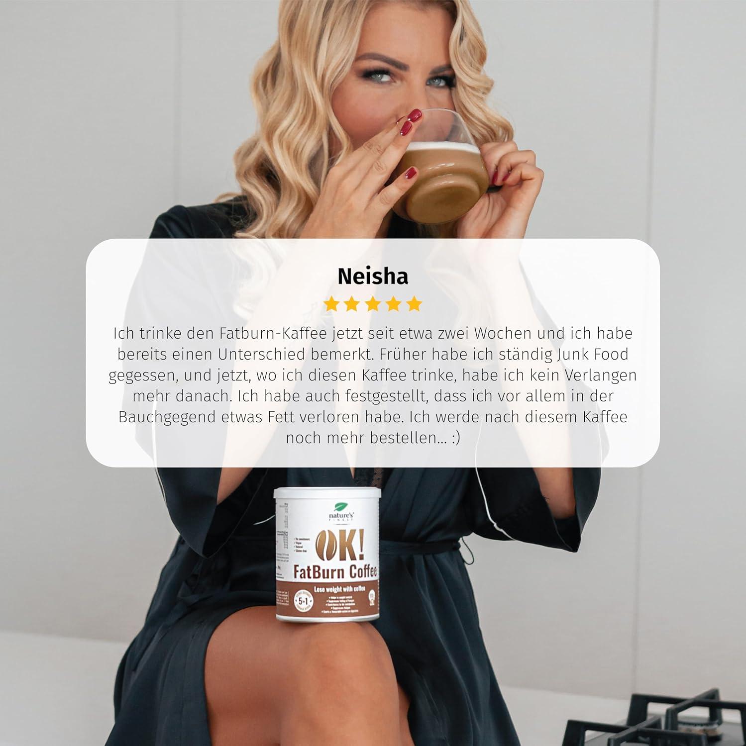 Nature's Finest Ok!Fatburn Coffee | Instant Vegan Coffee with L-Carnitine  Guarana & Elderberry - 150g Gluten-Free Weight Loss Drink | Buy Now with  Express International Delivery | GoSupps.com