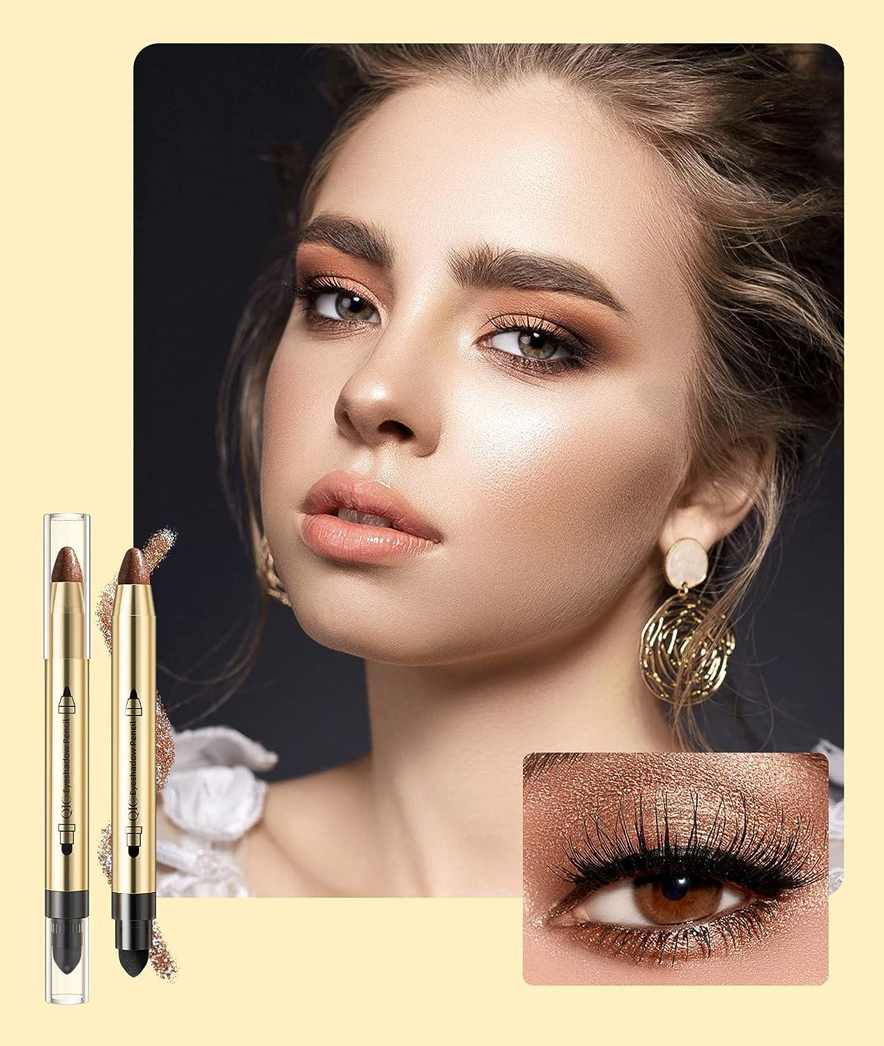 Retractable Jumbo Eyeshadow Pencil Shimmer Brown Creamy 2in1