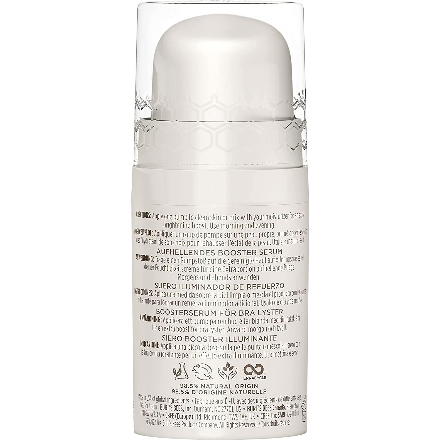 Burt's Bees Vitamin C Turmeric Face Serum Brightens Skin, Reduces