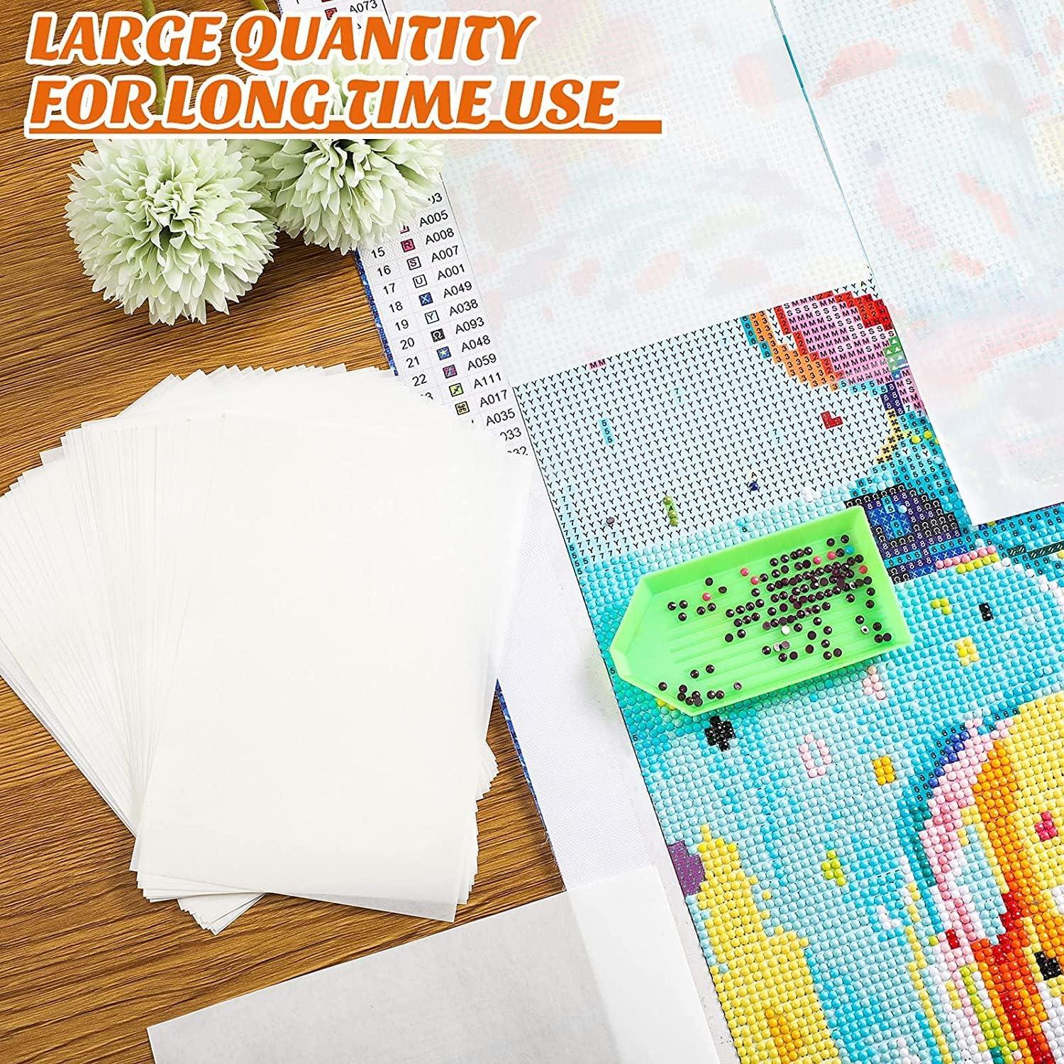 200PCS Diamond Painting Release Paper Double-Sided Release Paper Non-Stick Diamond  Painting Cover Paper for