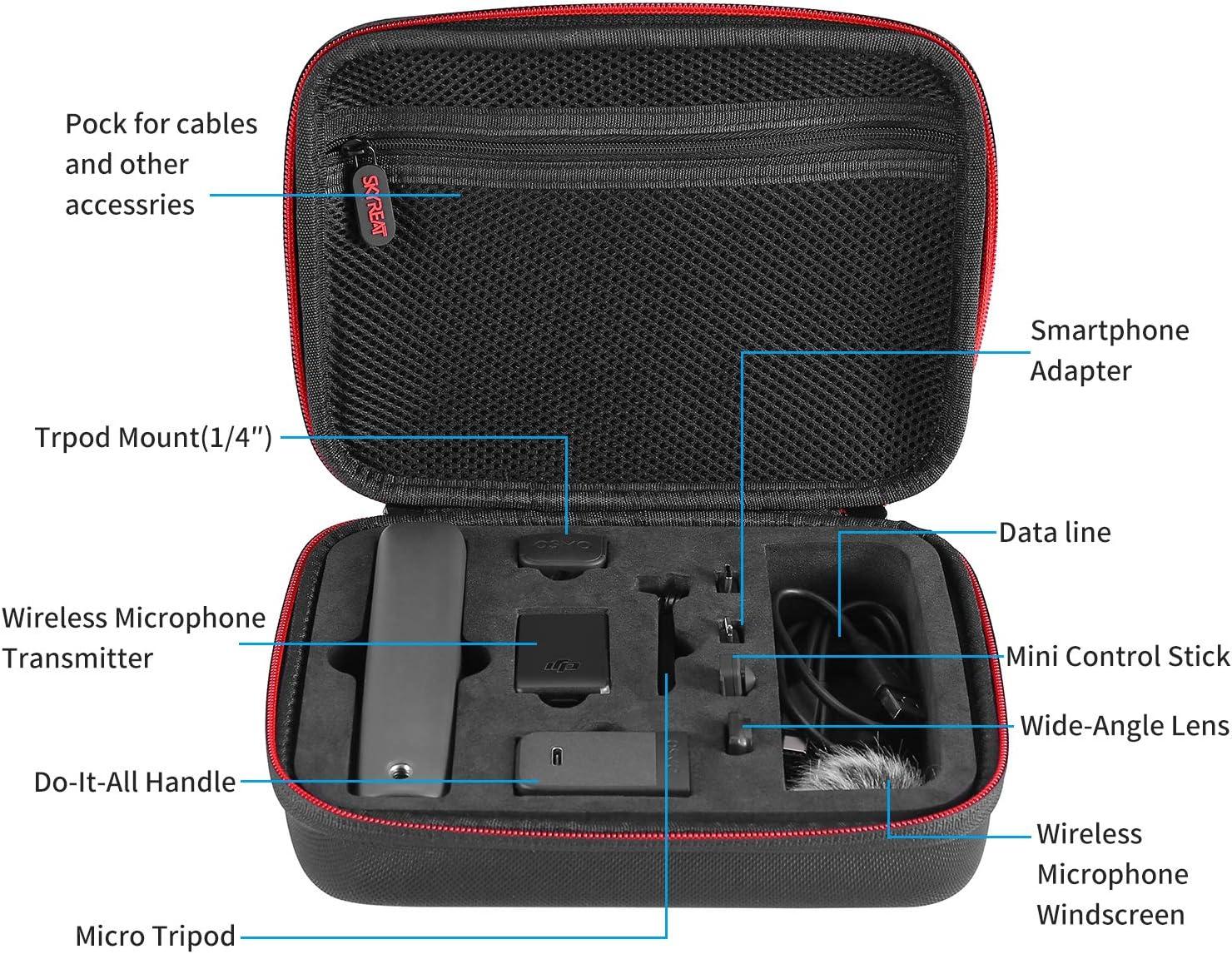 Skyreat Osmo Pocket 2 Case,Portable Travel Carry Bag for DJI Pocket 2 Creator  Combo and Accessories