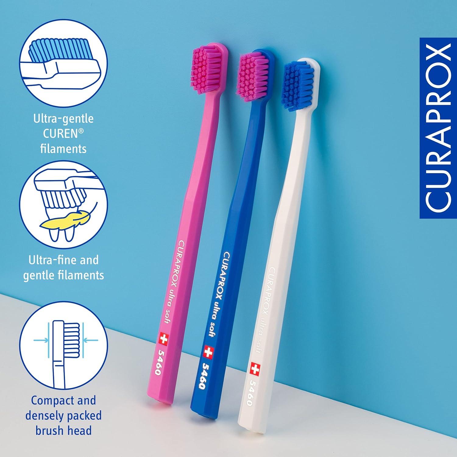 CURAPROX 5460 Ultra Soft 歯ブラシ 12本セット Curaprox CS 5460 Ultra-Soft Toothbrush (12 Pack) - Gentle