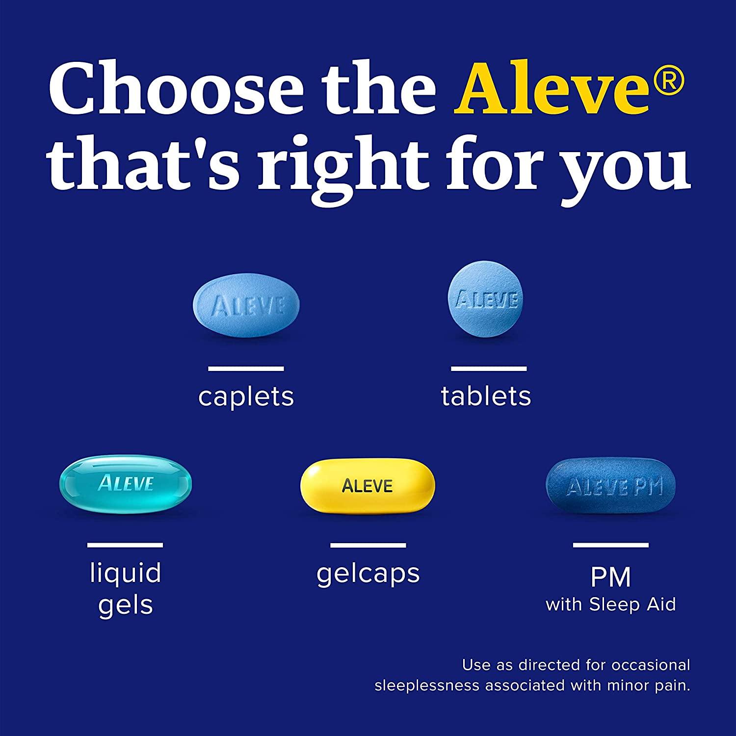 Aleve PM Caplets, Fast Acting Sleep Aid and Pain Relief for Headaches