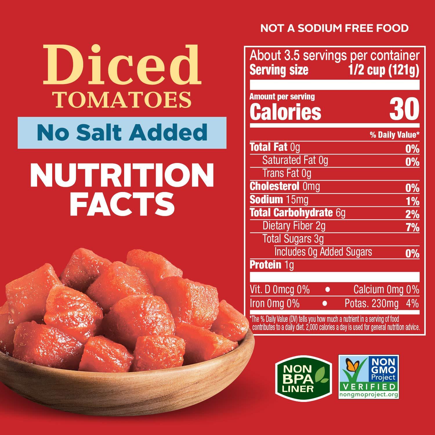 Hunt's Diced Tomatoes No Salt Added, 14.5 oz
