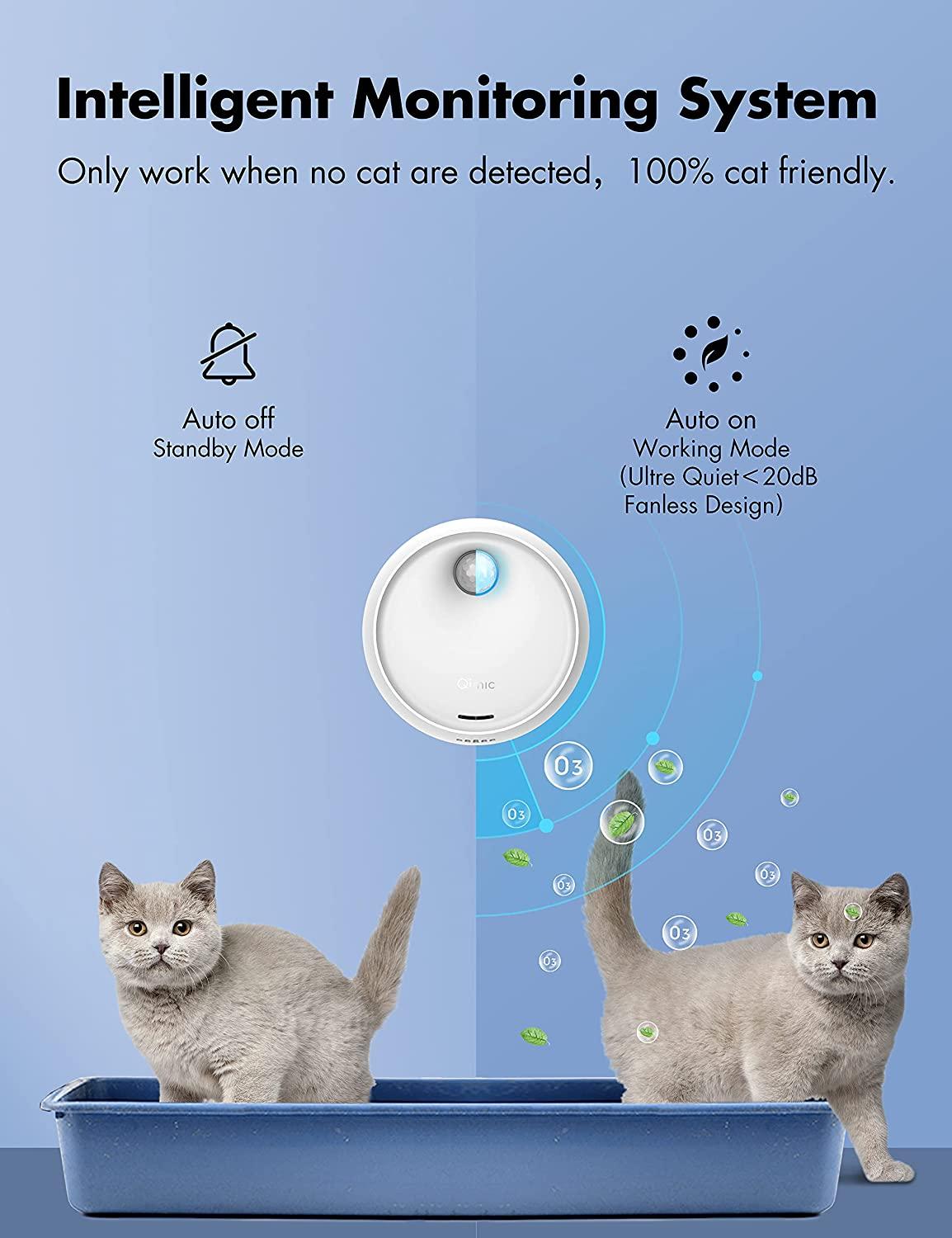 Rechargeable Pet Odor Purifier, Cat Litter Box Deodorant Smart Purifier Dog  Deodorant Air Purifier