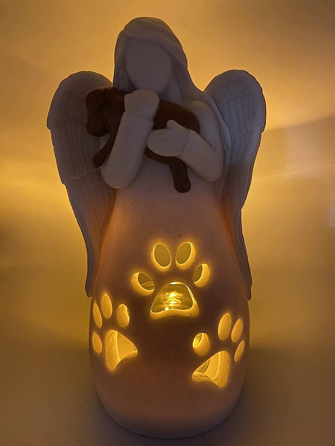 OakiWay Dog Memorial Candle Holder Dog's Angel