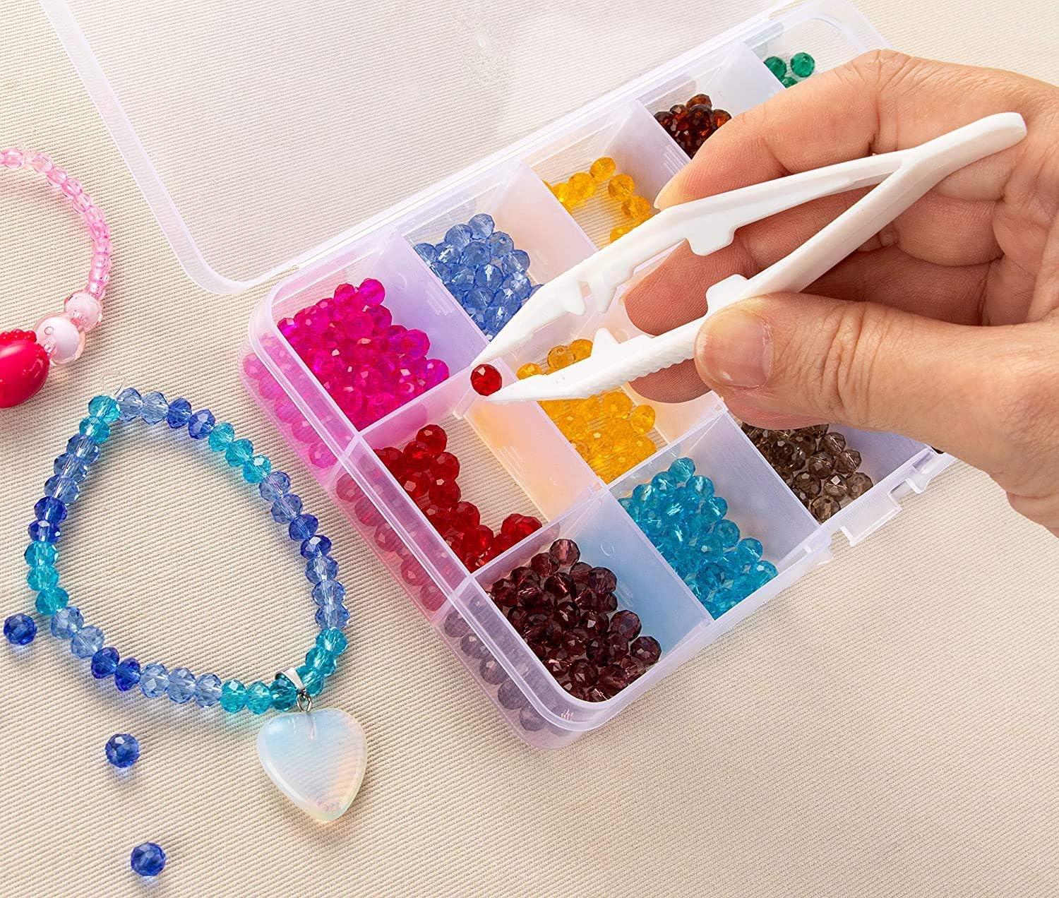 5 Assorted Colors Plastic Tweezers for Kids,Plastic Bead Tweezers for  Handmade DIY Crafts Home Classroom School Use Creative Game Tools(50 Pcs)
