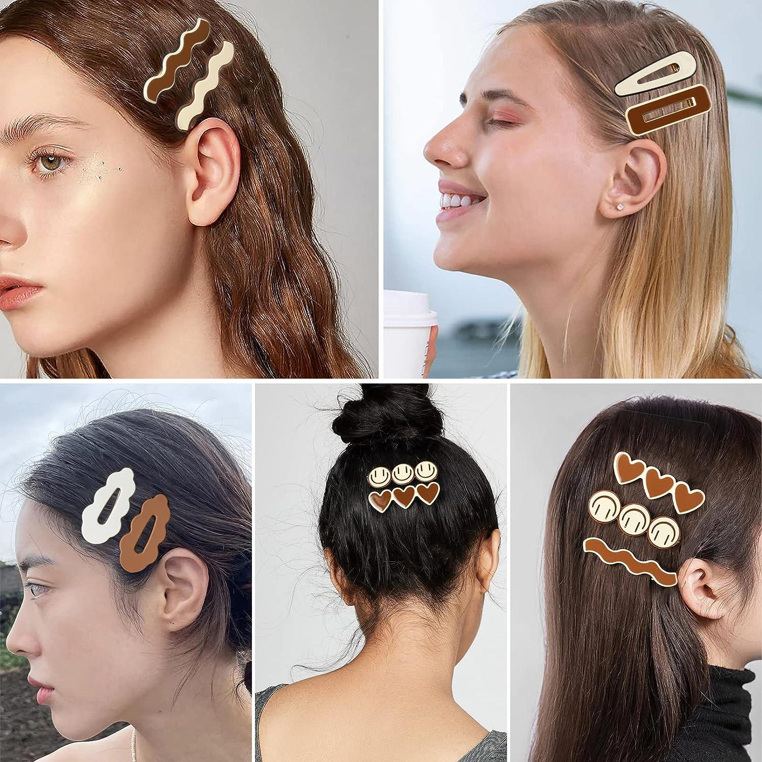 Geometric Wave Hair Clips Set No Bend Bobby Pins for Women
