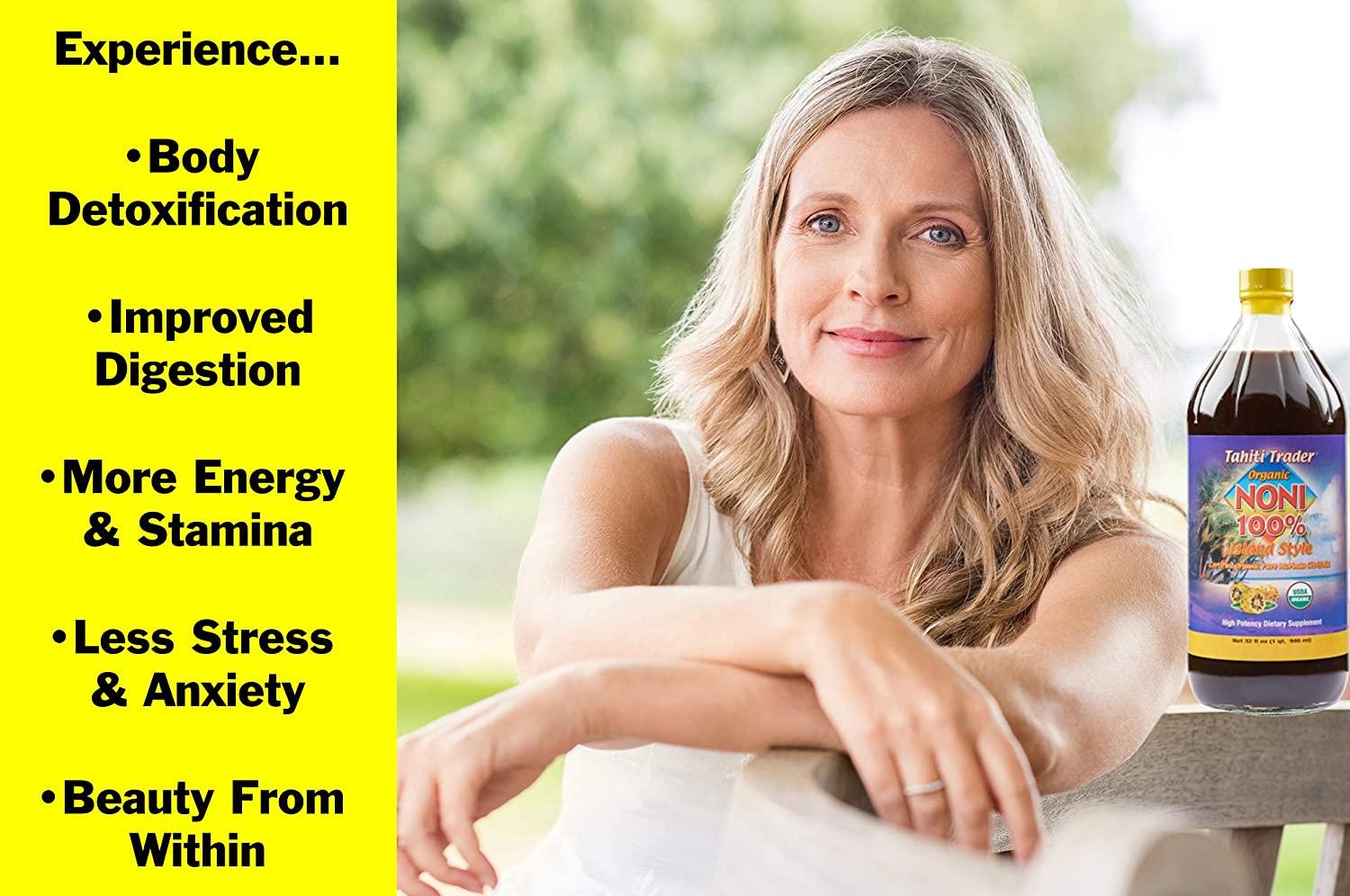 TAHITI TRADER Island Style High Potency Noni Juice Pure Noni Fruit