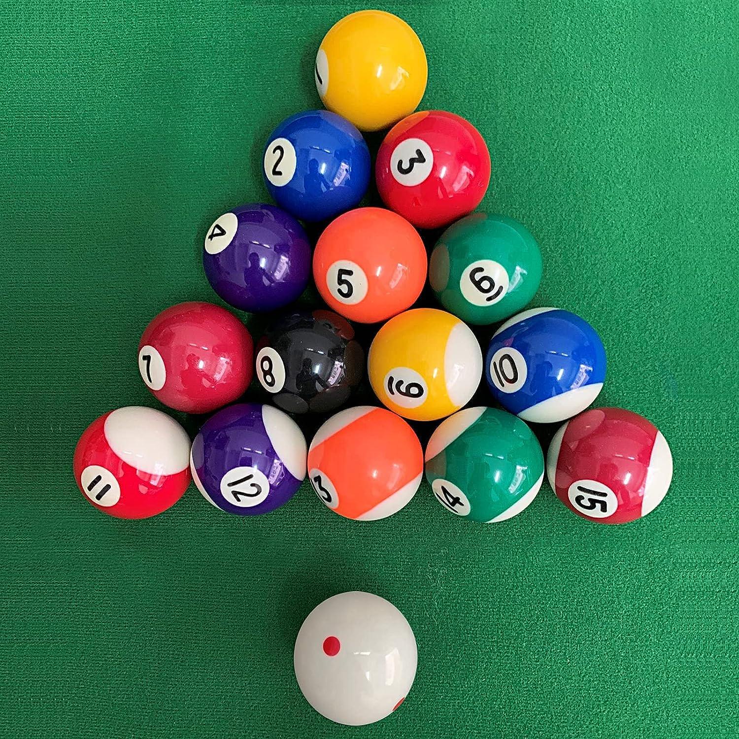 BILIYARD Mini Billiard Balls Set 1.5 Inch for 6ft Pool Table