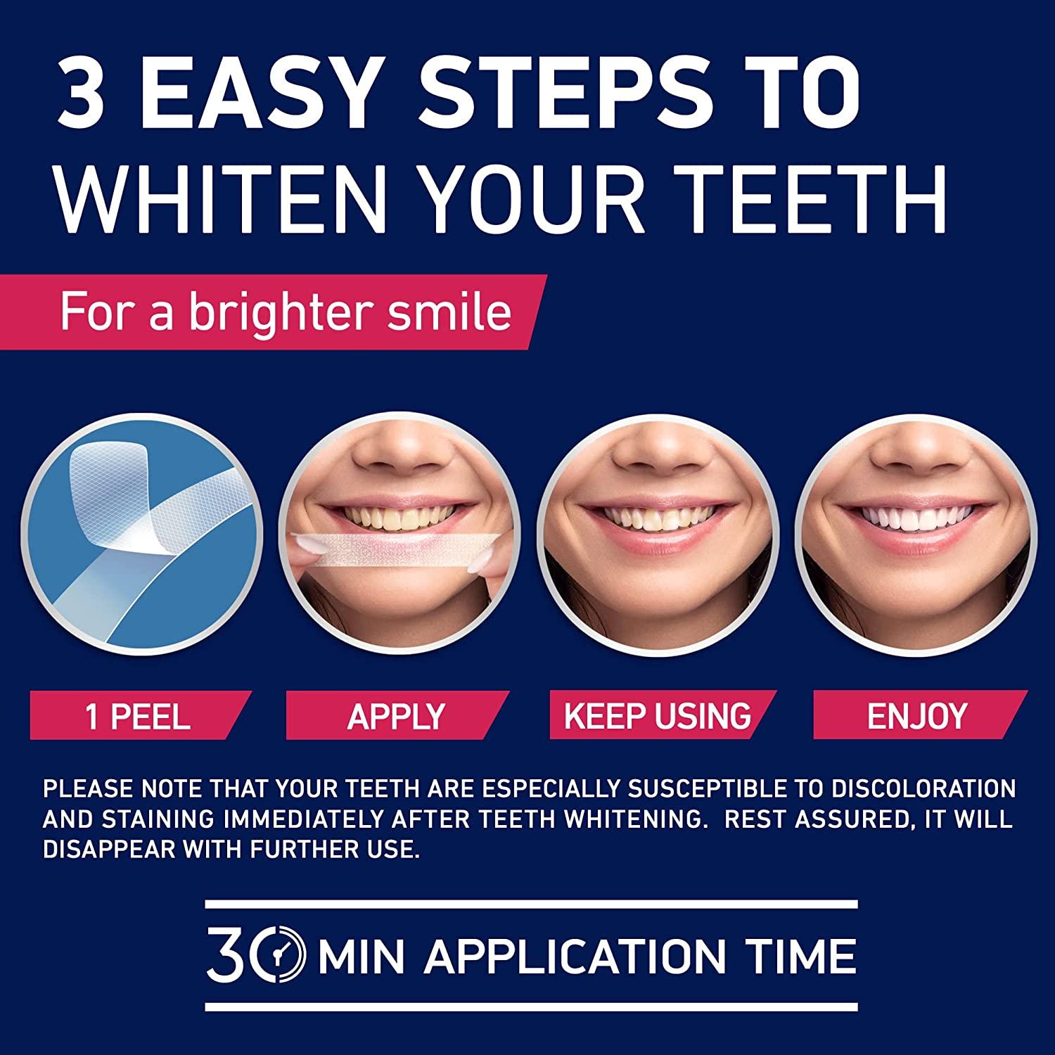 Teeth Whitening Strips for Sensitive Teeth 24 Pack Professional Kit