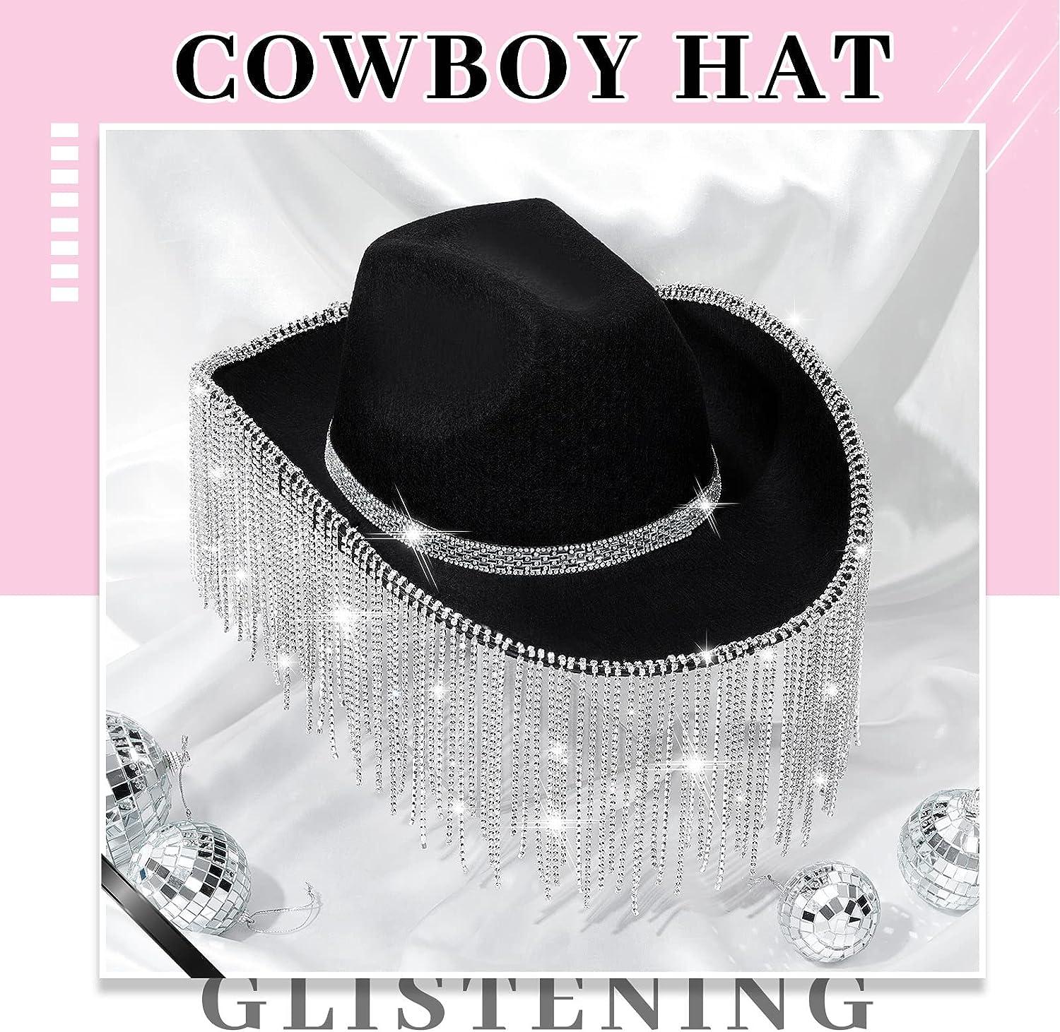 Rhinestone Cowgirl Hat Bling Diamond Fringe Cowboy Hat Western Hat