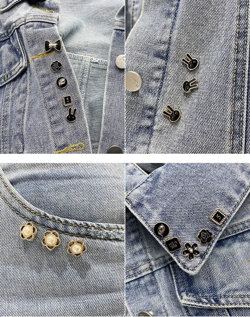 Safety Brooch Buttons, Button Pins Brooch Pins For Clothes For Women Shirt  Prevent Clothes Cardigan 10 Pcs