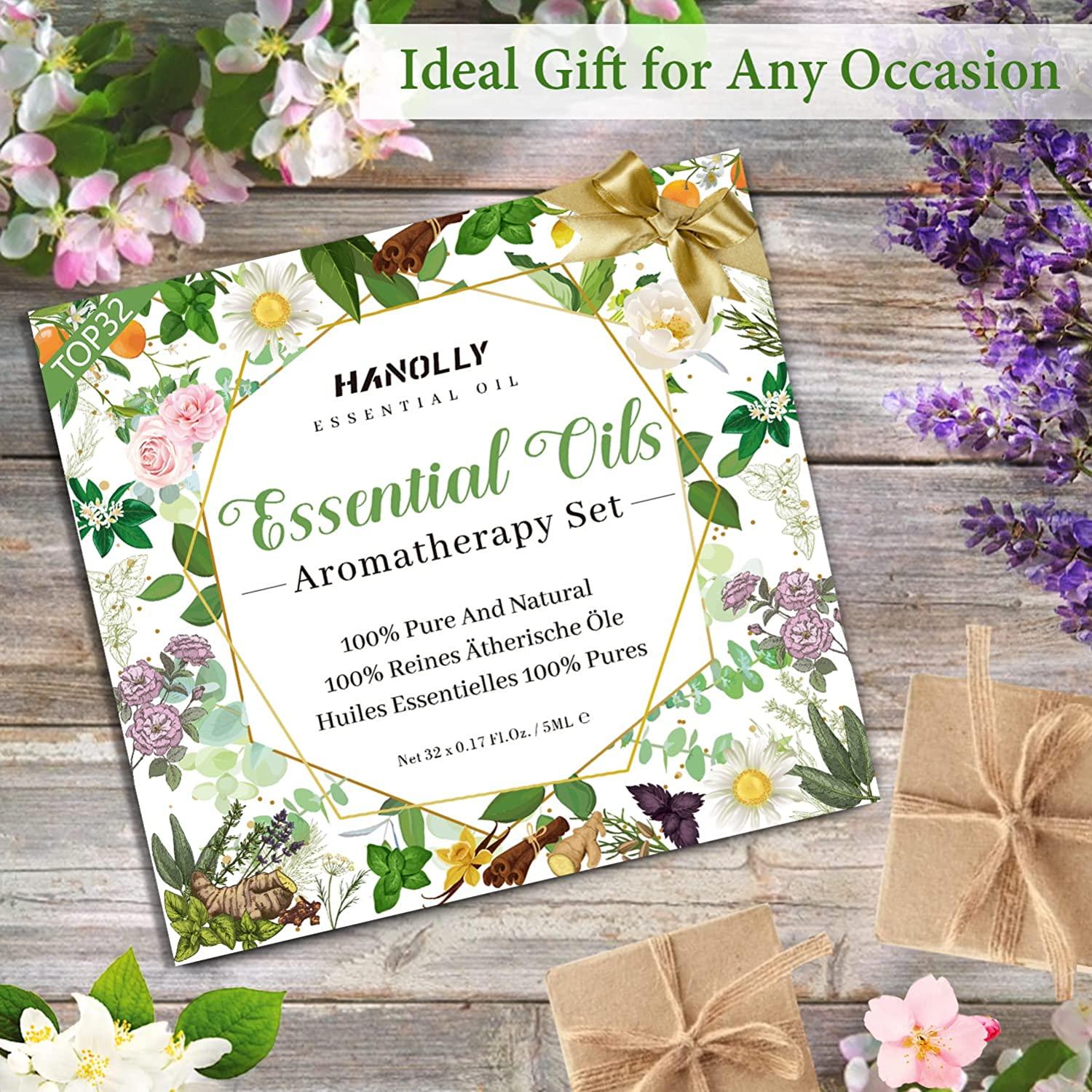 Essential Oils Set, Aromatherapy Essential Oil Kit for Diffuser, Massage,  Skin Care (26 x 5ml) - Eucalyptus, Lavender, Tea Tree, Peppermint