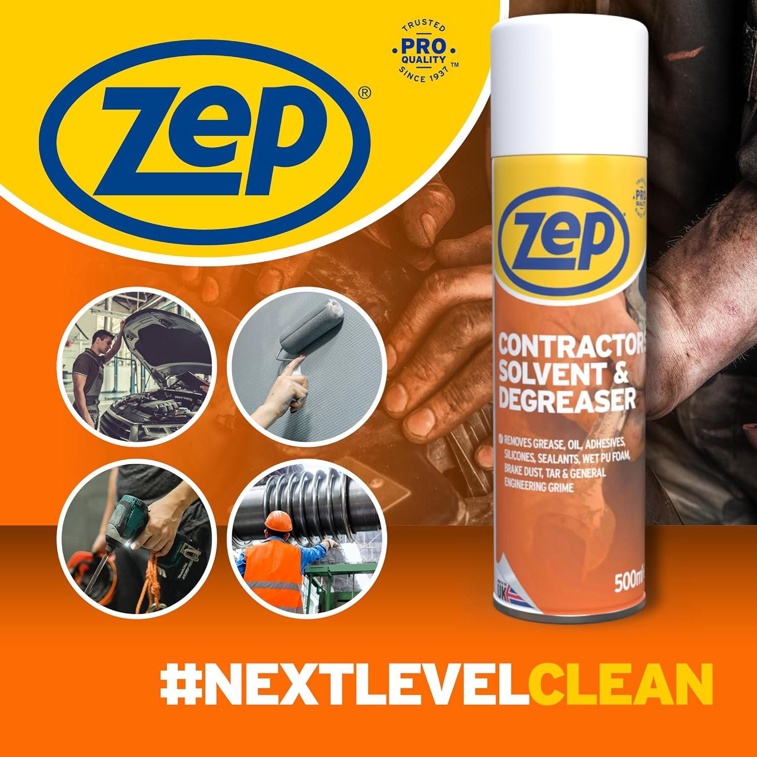 Zep Contractors Solvent & Degreaser 500ml Glue Remover Silicone