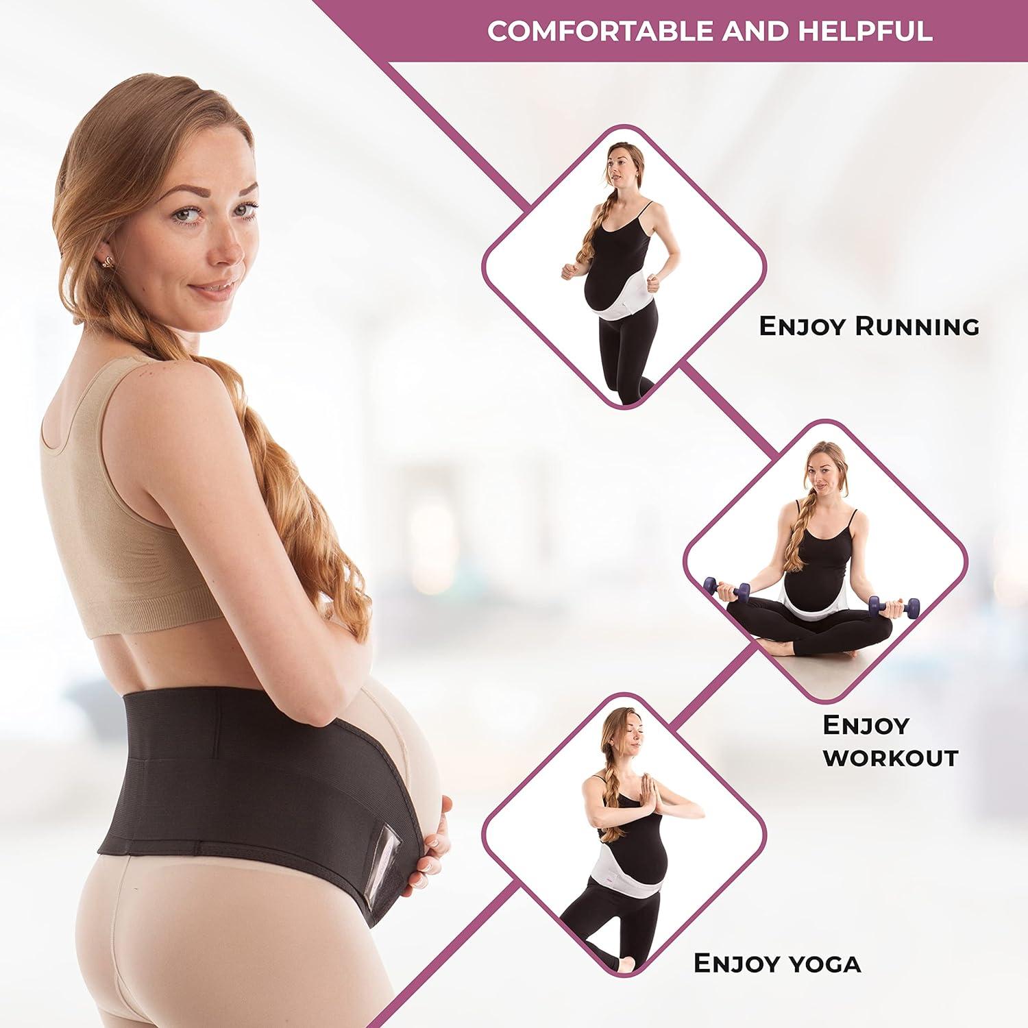 Pregnancy Belly Support Band - Pregnancy Belt – For Back Pain and Pelvic  Pressure During Pregnancy - Maternity Support Belt - Maternity Belt,  Black-XL 