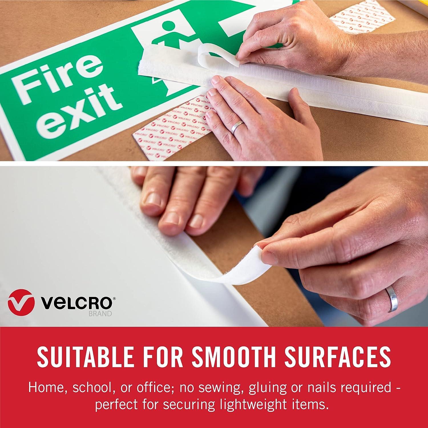 VELCRO Brand - Sticky Back Tape Bulk Roll, 50 ft x 3/4 in, Black, Cut  Hook and Loop Adhesive Strips to Length