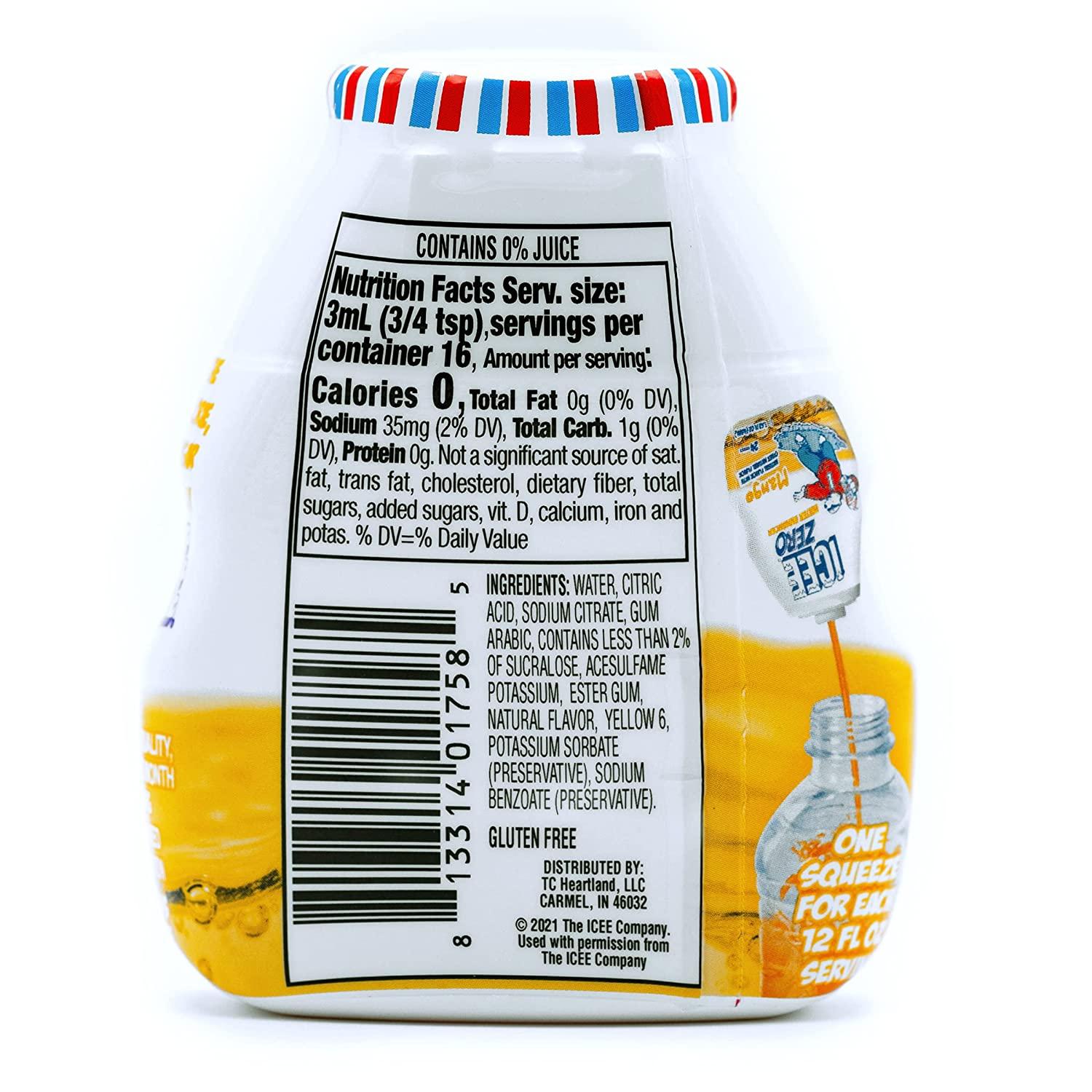 ICEE Zero Calorie Mango Liquid Water Enhancer Drink Mix, Natural Flavor