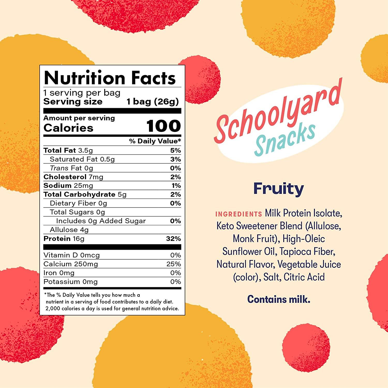 Schoolyard Snacks Keto Cereal - Fruity Low Carb, High Protein, All ...