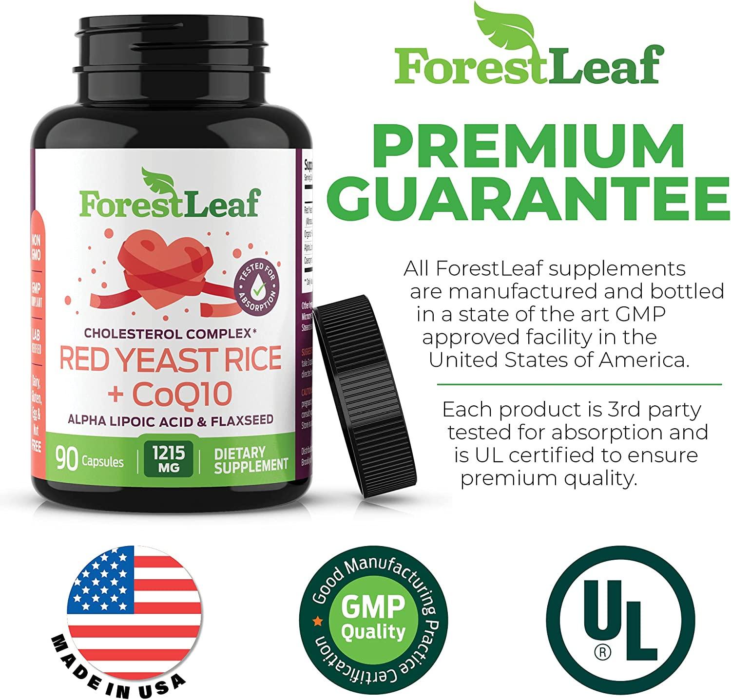 Red Yeast Rice Care with COQ10 and Organic Flaxseed Supports