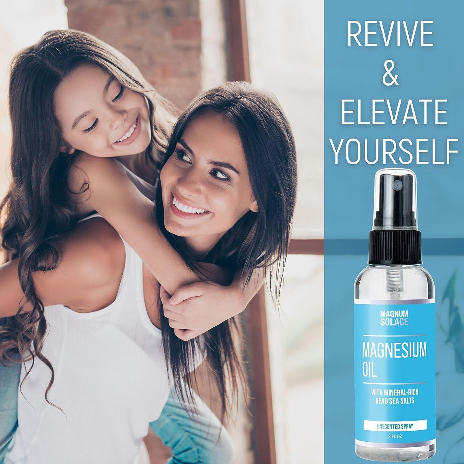 Organic Magnesium Oil Spray with Dead Sea Salt Pure & Potent Formula for Superior Absorption