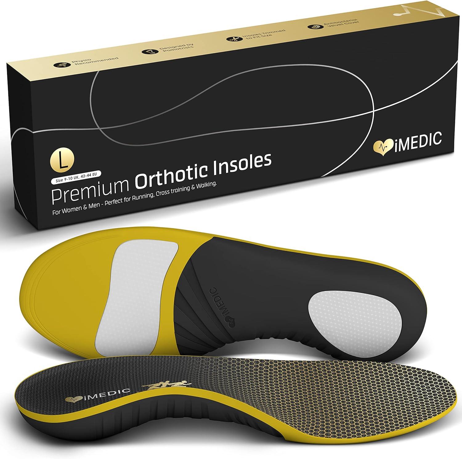 iMedic Premium Orthotic Insoles (Size L UK 9-10) Plantar