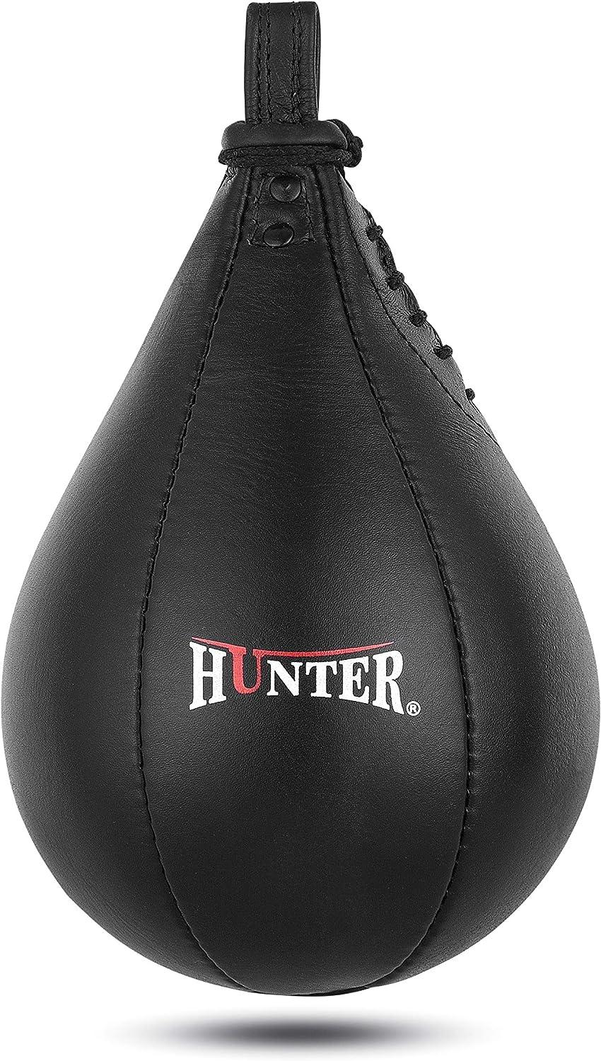 HUNTER Speed Ball Boxing Cow Hide Leather MMA Speed Bag Muay Thai Training Speed Bag Punching