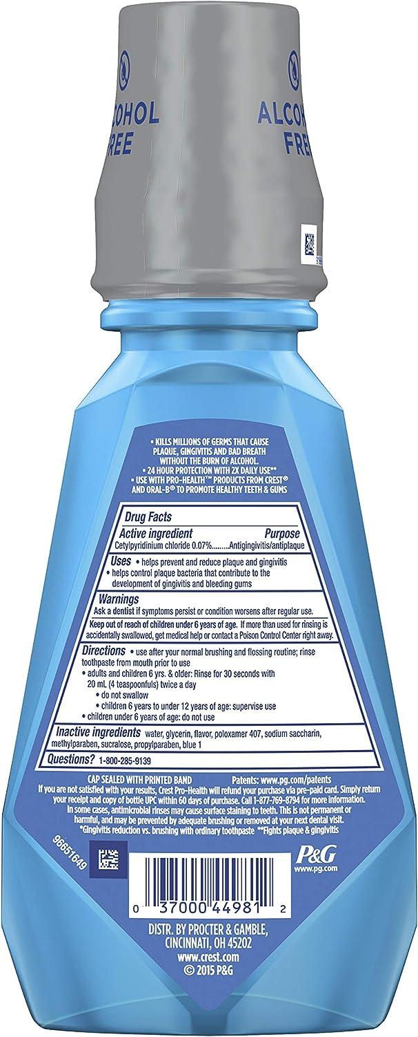 Crest ProHealth Mouthwash Alcohol Free Clean Mint MultiProtection 500