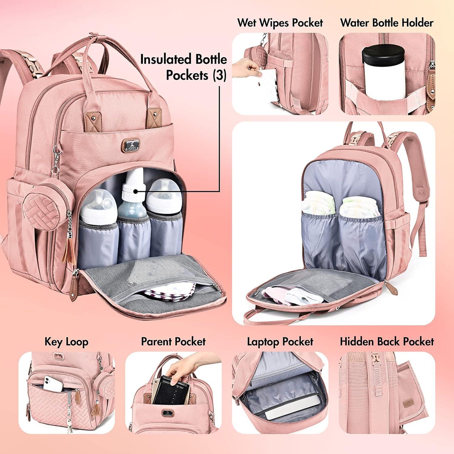 Dikaslon Rugzak met Wickeltas, grote wikkelrugzak en multifunctionele babybag, met snellerhouder en kinderwagenriem, voor mama en papa (beige crème Dikaslon Rugzak met Wickeltas, grote wikkelrugzak en multifunctionele babybag, met snellerhouder en kinderwagenriem, voor mama en papa (beige crème