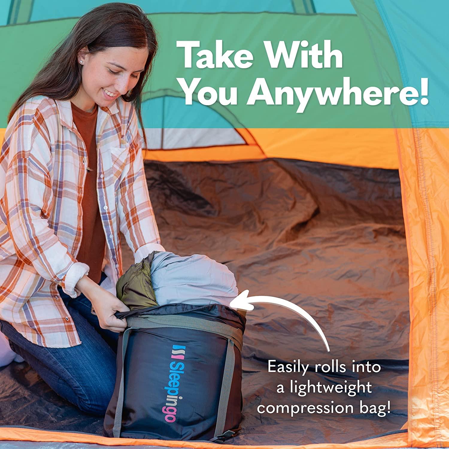 Sleepingo Double Sleeping Bag Queen Size XL, Cold Weather