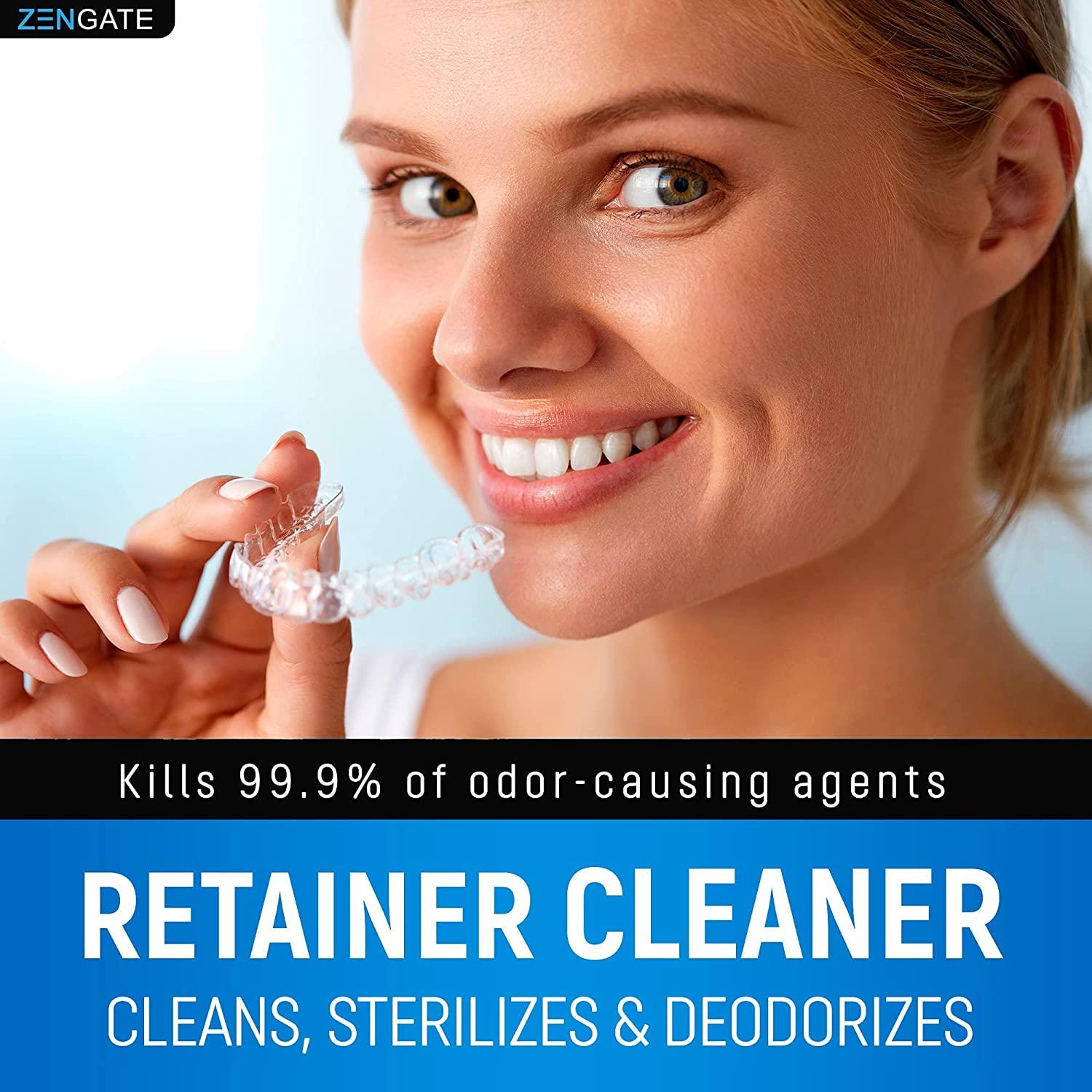 Retainer Cleaner Denture Cleaning Tablets Formulated in USA Clean