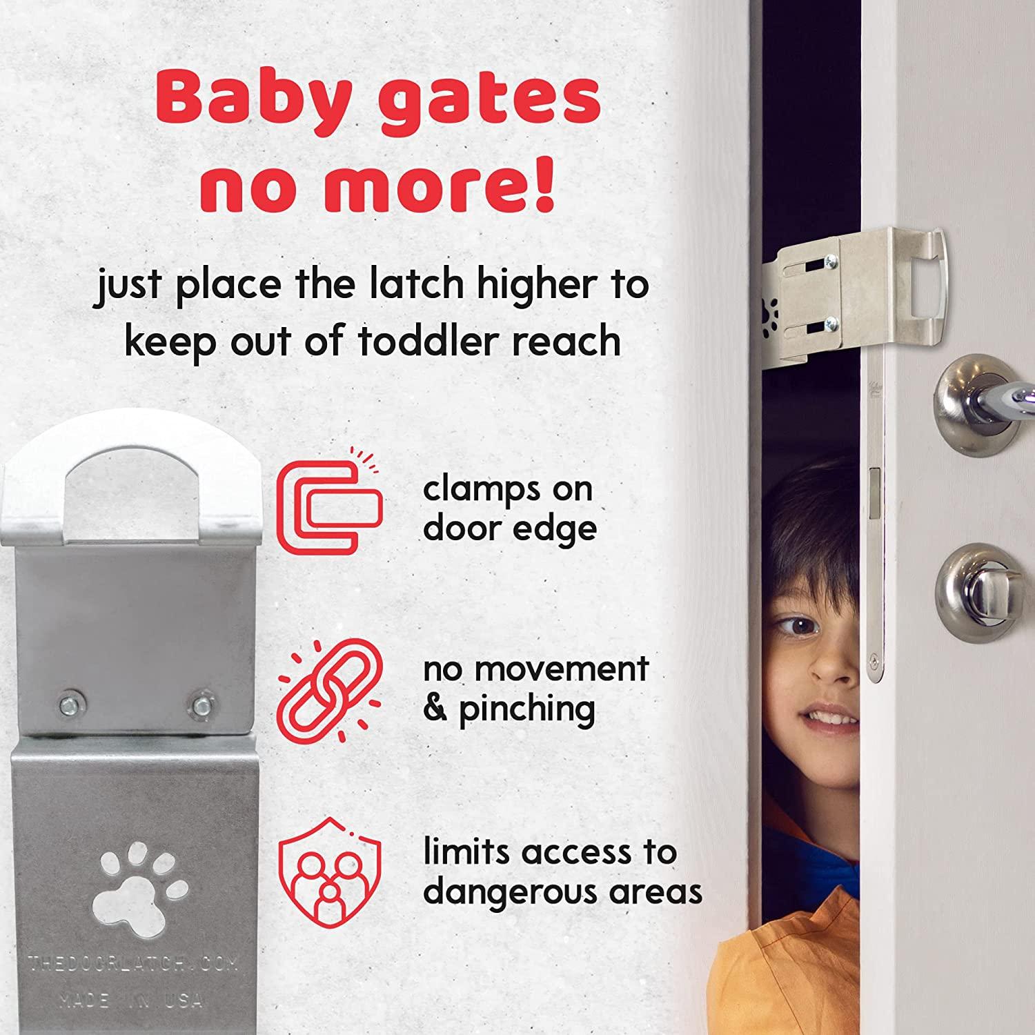 Monkey Lock For Door Cat Door Latch, (3 Packs) Dog Proof Door Lock