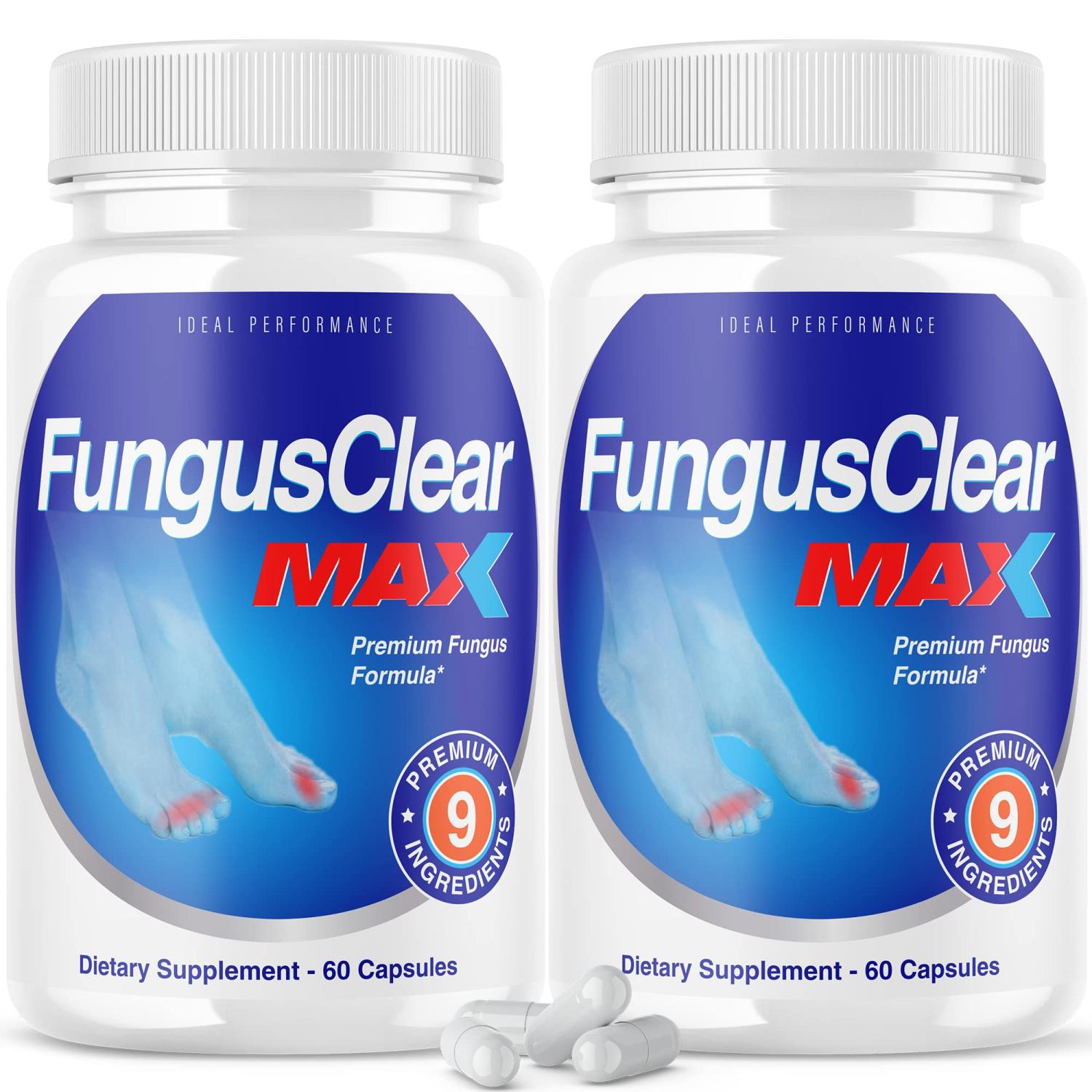 IDEAL PERFORMANCE (2 Pack) Fungus Clear Max Toenail Pills (120 Capsules)