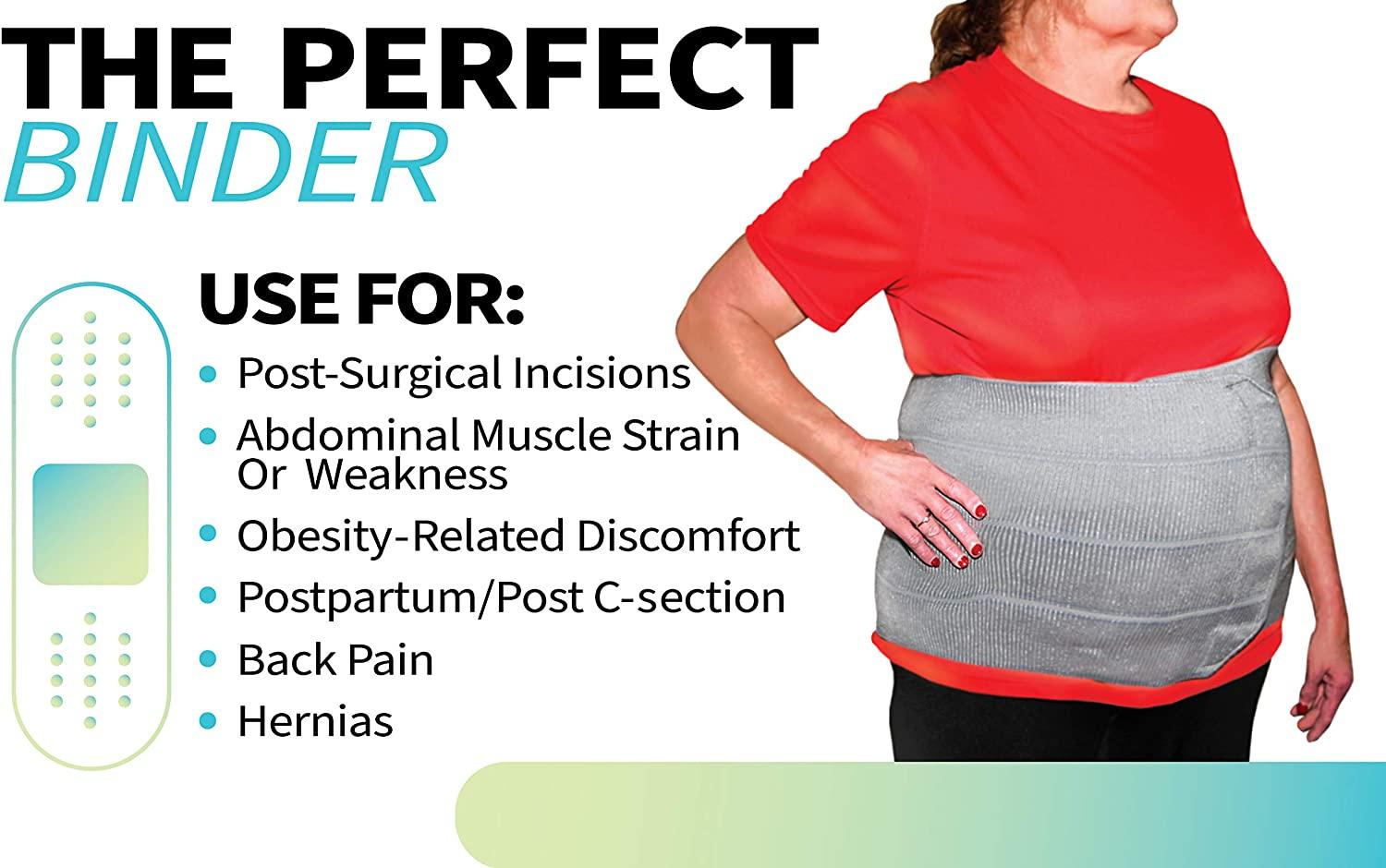 Everyday Medical Plus Size Post Surgery Abdominal Binder I Bariatric Stomach  Wrap I Hernia Support for Women and Men I Obesity Girdle Great for  Liposuction, Postpartum, C-Section (2XL (38-62 in)) 2X-Large (Pack