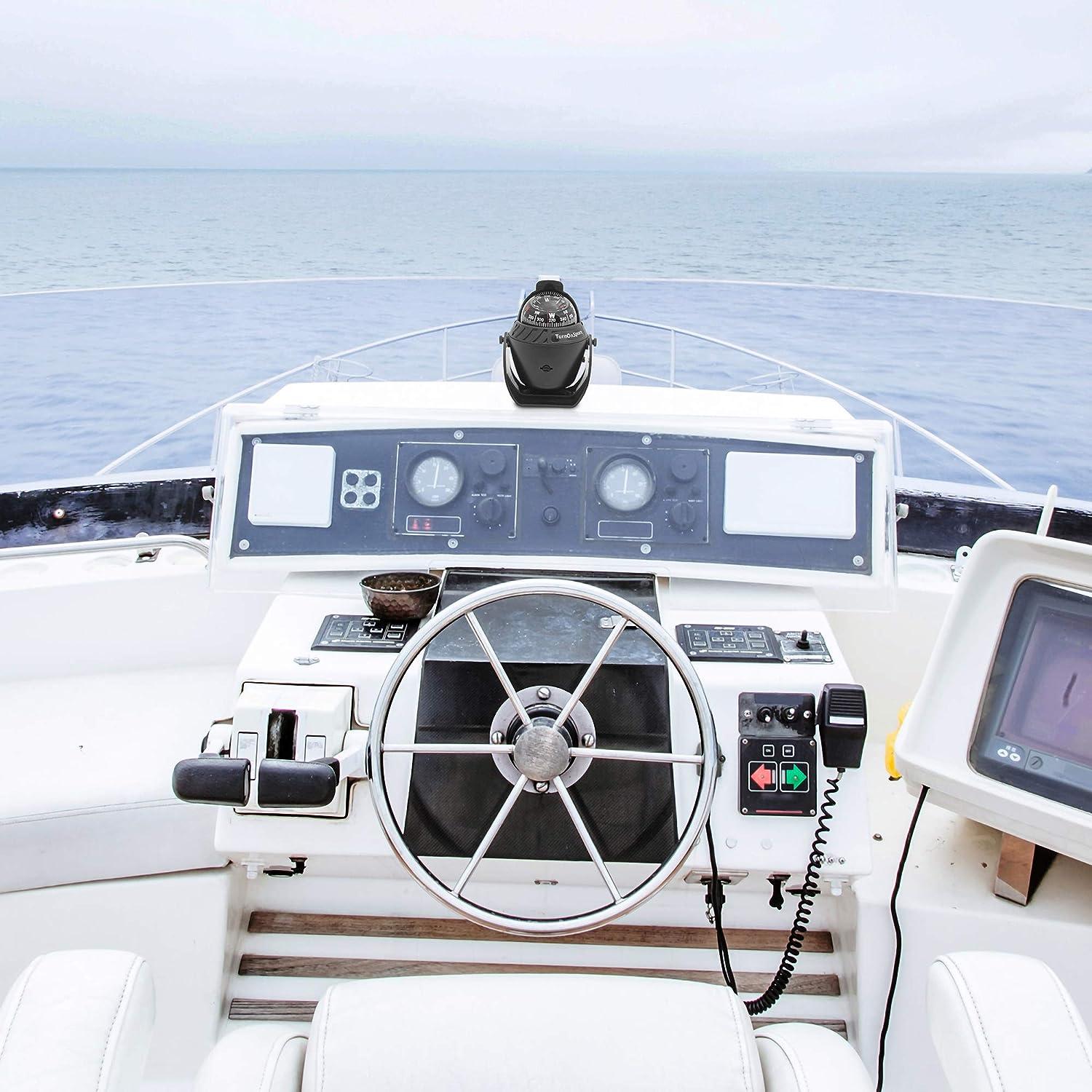 Boat Compass Dash Mount Flush Boating Compass Dashboard Suction