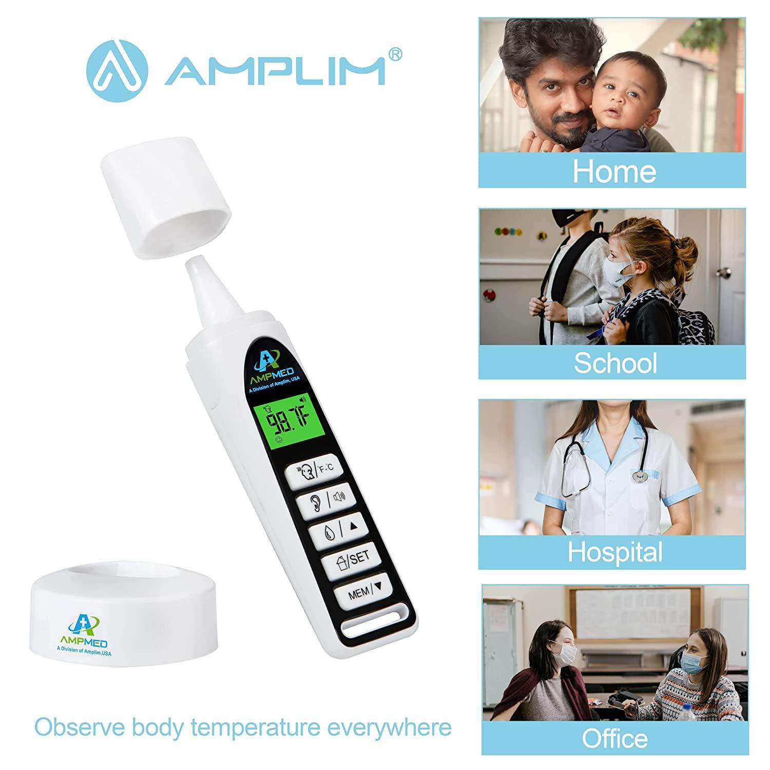 Amplim No Touch Professional Forehead and Ear Thermometer NonContact
