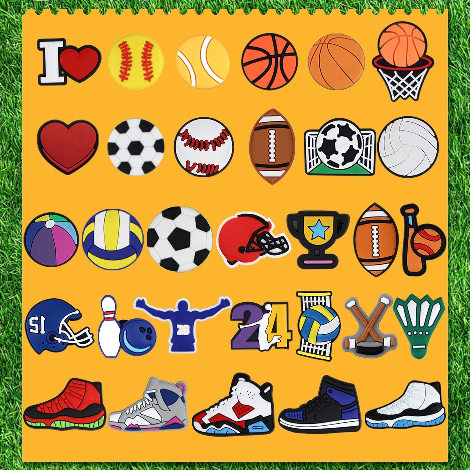  Letters Numbers and Sports Charms for Clog Shoe