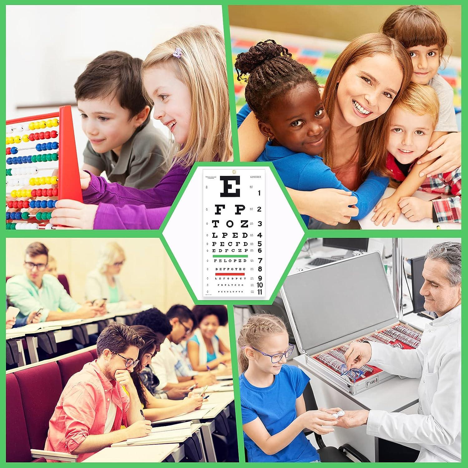 Bulk Wholesale Snellen AND Kindergarten / Children Plastic Eye Vision Exam  Test Wall Charts 22 by 11 in. - 10 Pack Set – Elite Medical Instruments