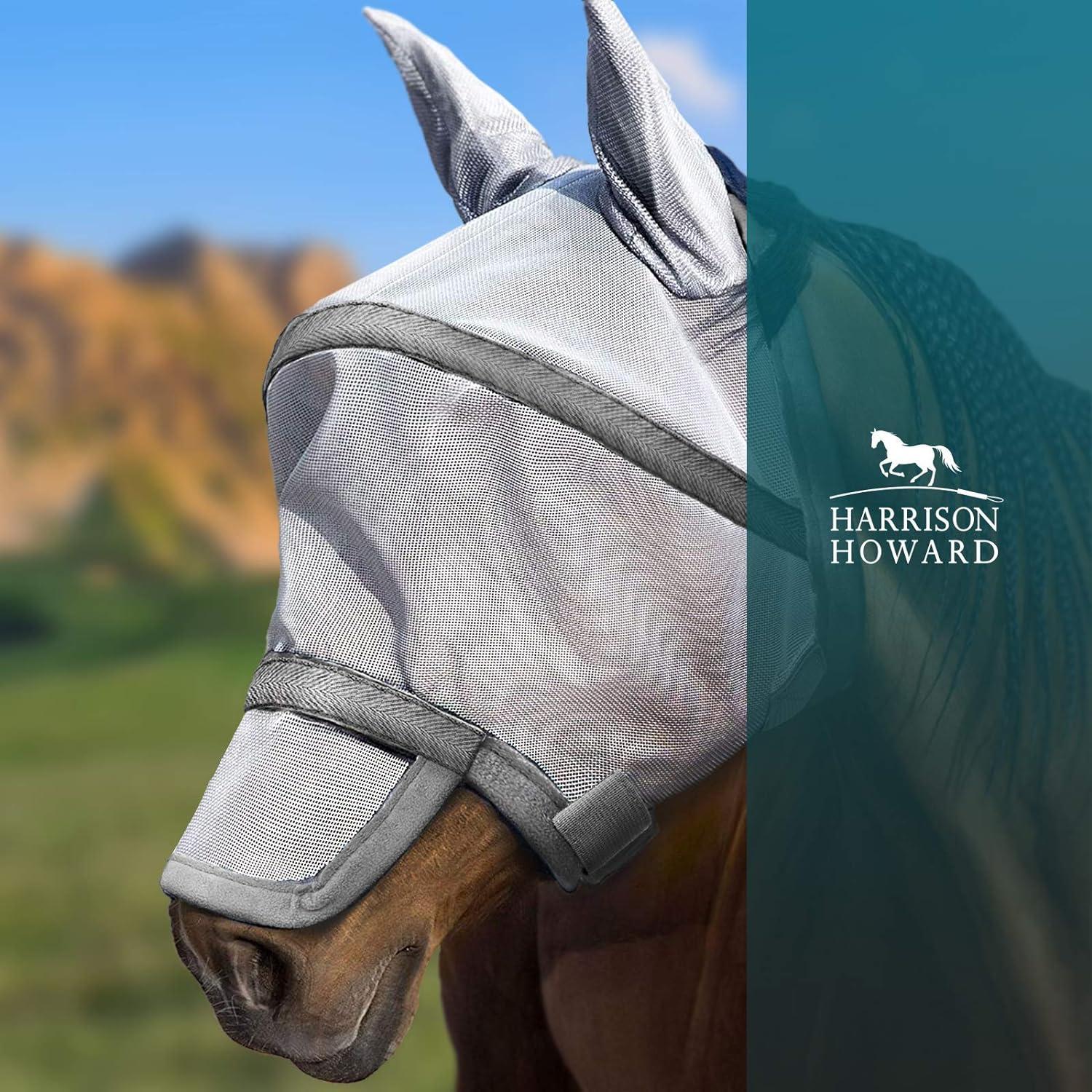 Harrison Howard CareMaster Horse Fly mask Full face Moonlight Silver (M