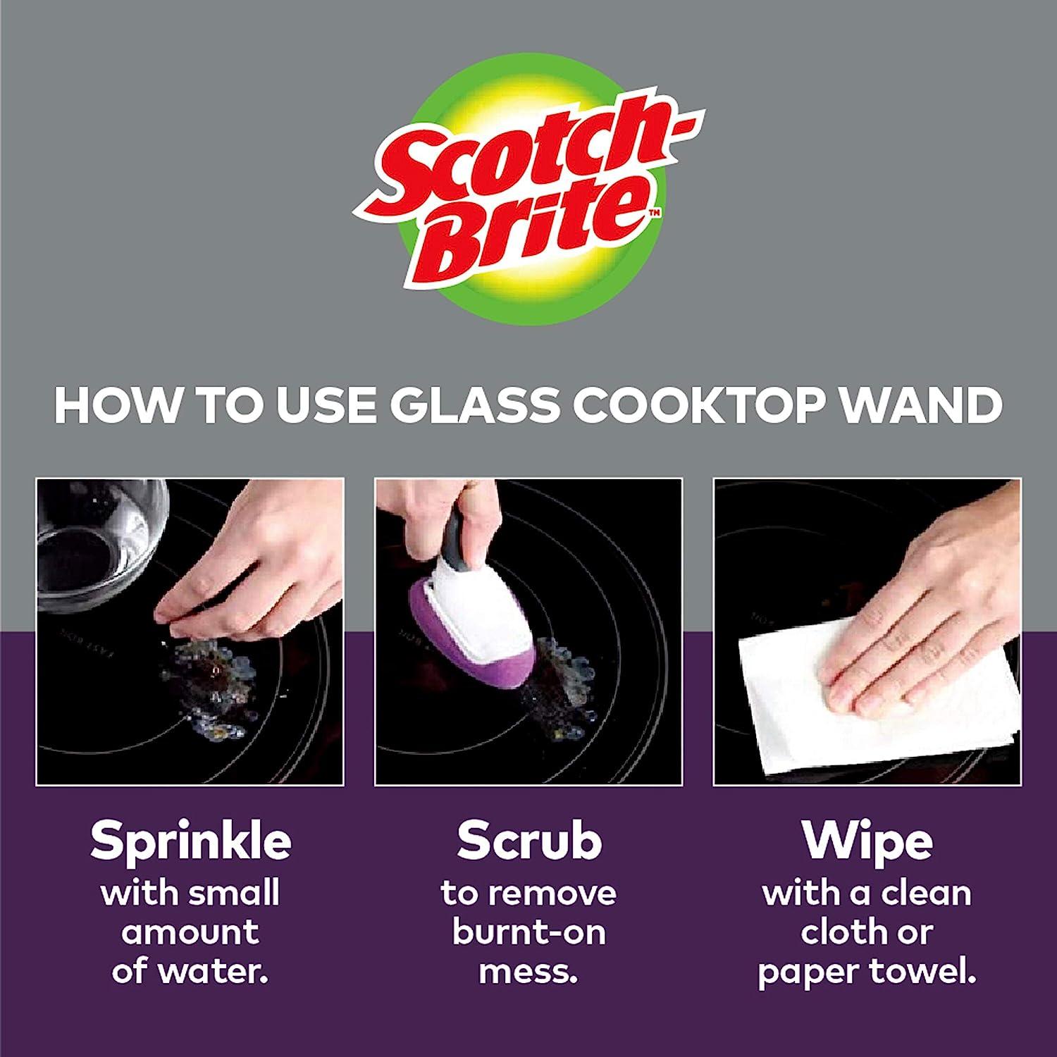 Scotch-Brite Non-Scratch Sponge Wand for Glass Cooktop, 1 ct - Food 4 Less