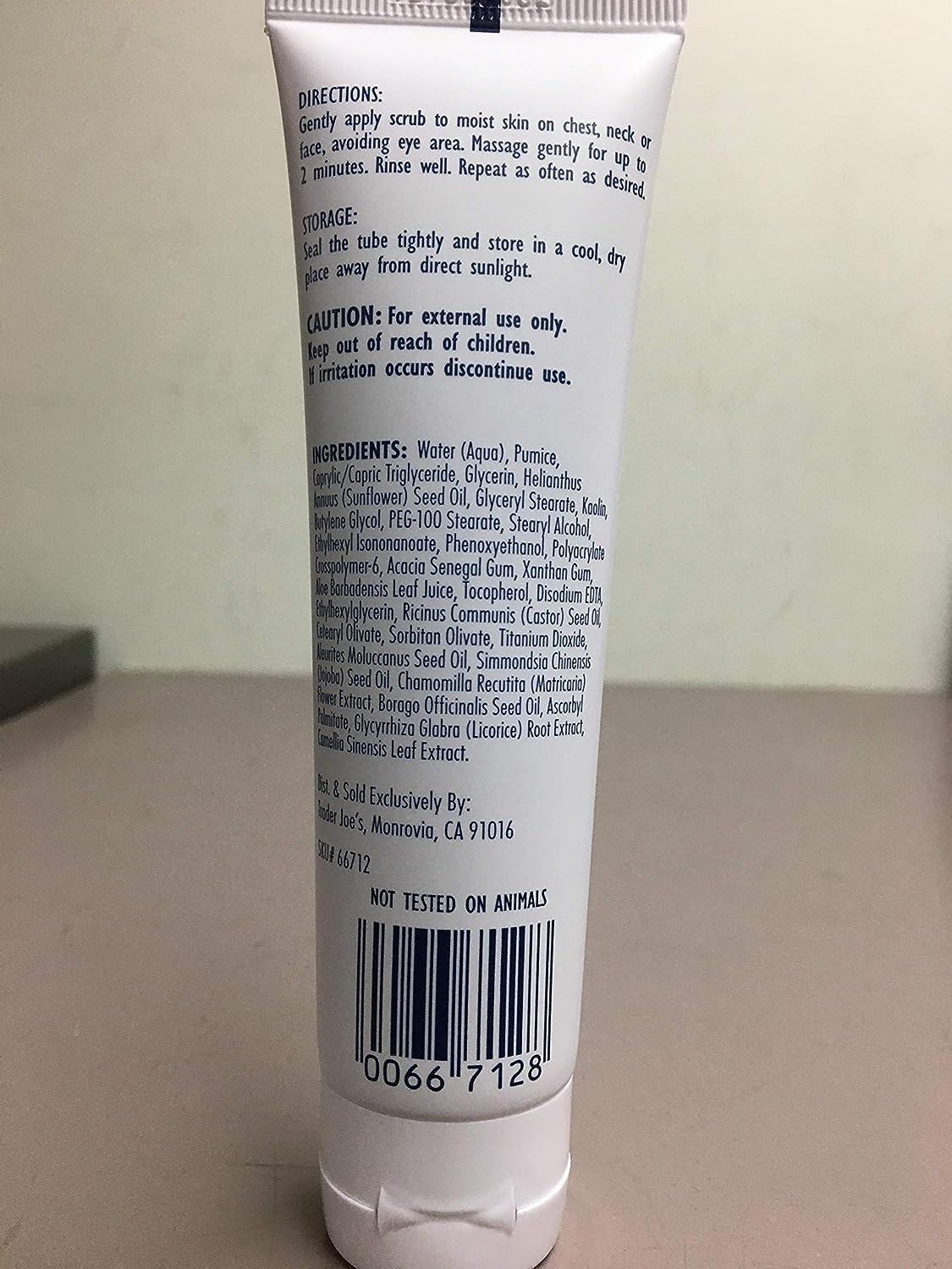 Trader Joe's Nourish Microdermabrasion Scrub Exfoliating Cream Skin