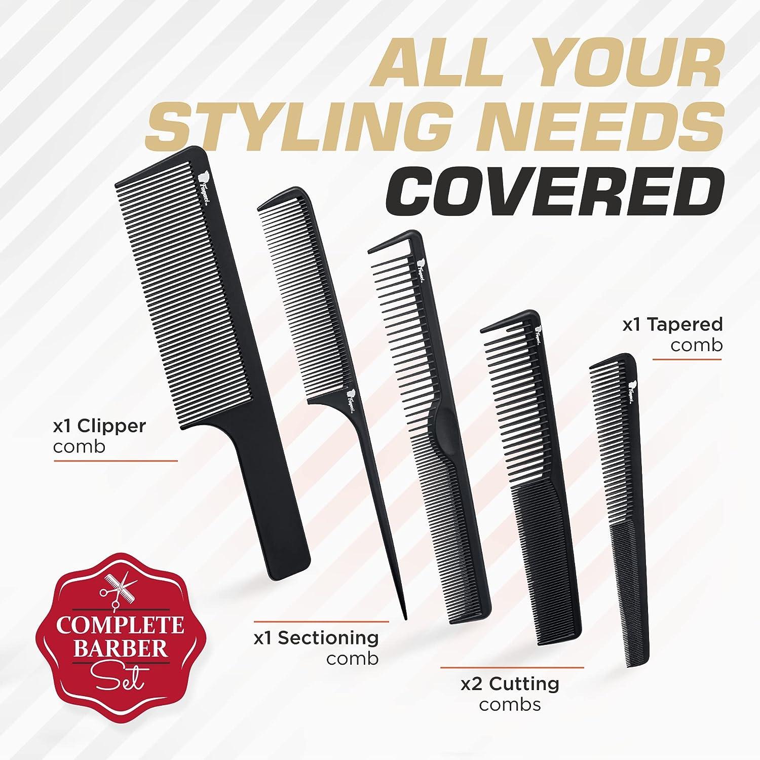 2 PCS Hair Comb Styling Set Barber Hairstylist Accessories,Professional Shaping & Wet Pick Barber Brush Tools, Anti-Static Hair Brush For Men Boys - View #9
