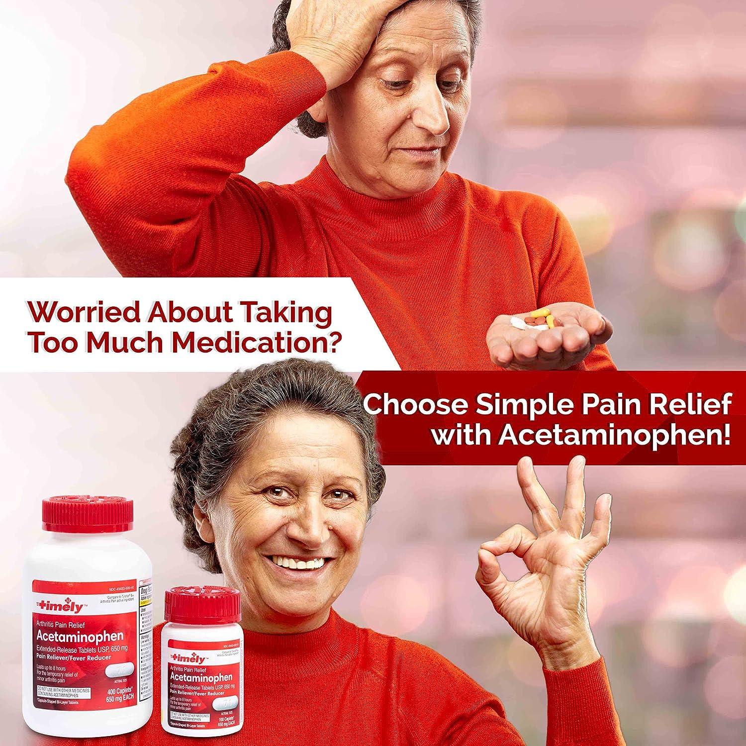 Timely Extended Release Pain Relief Acetaminophen Tablet 650MG 400