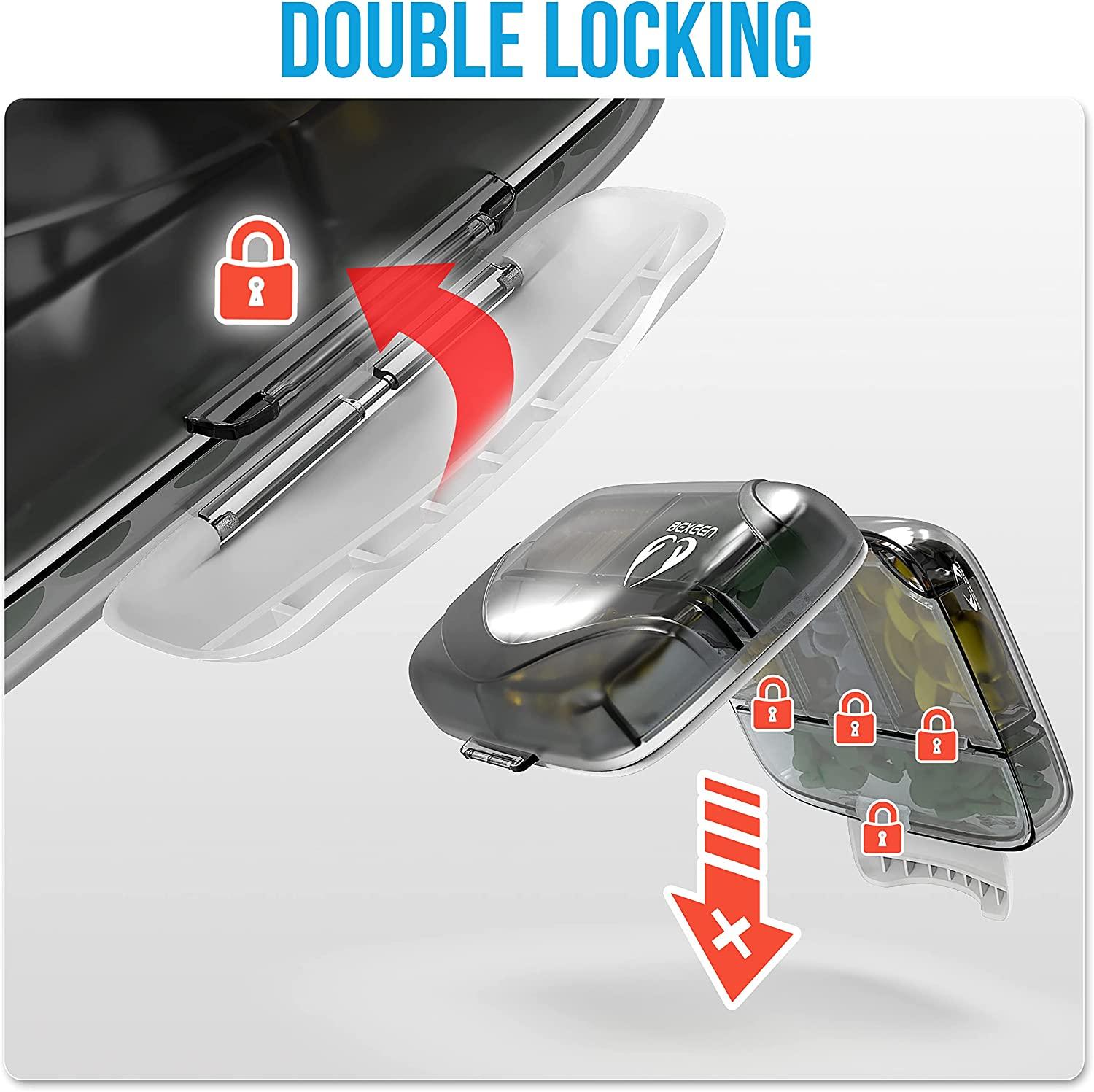 Pill Organizer Airtight Pill Box Large Pill Dispenser Home Travel