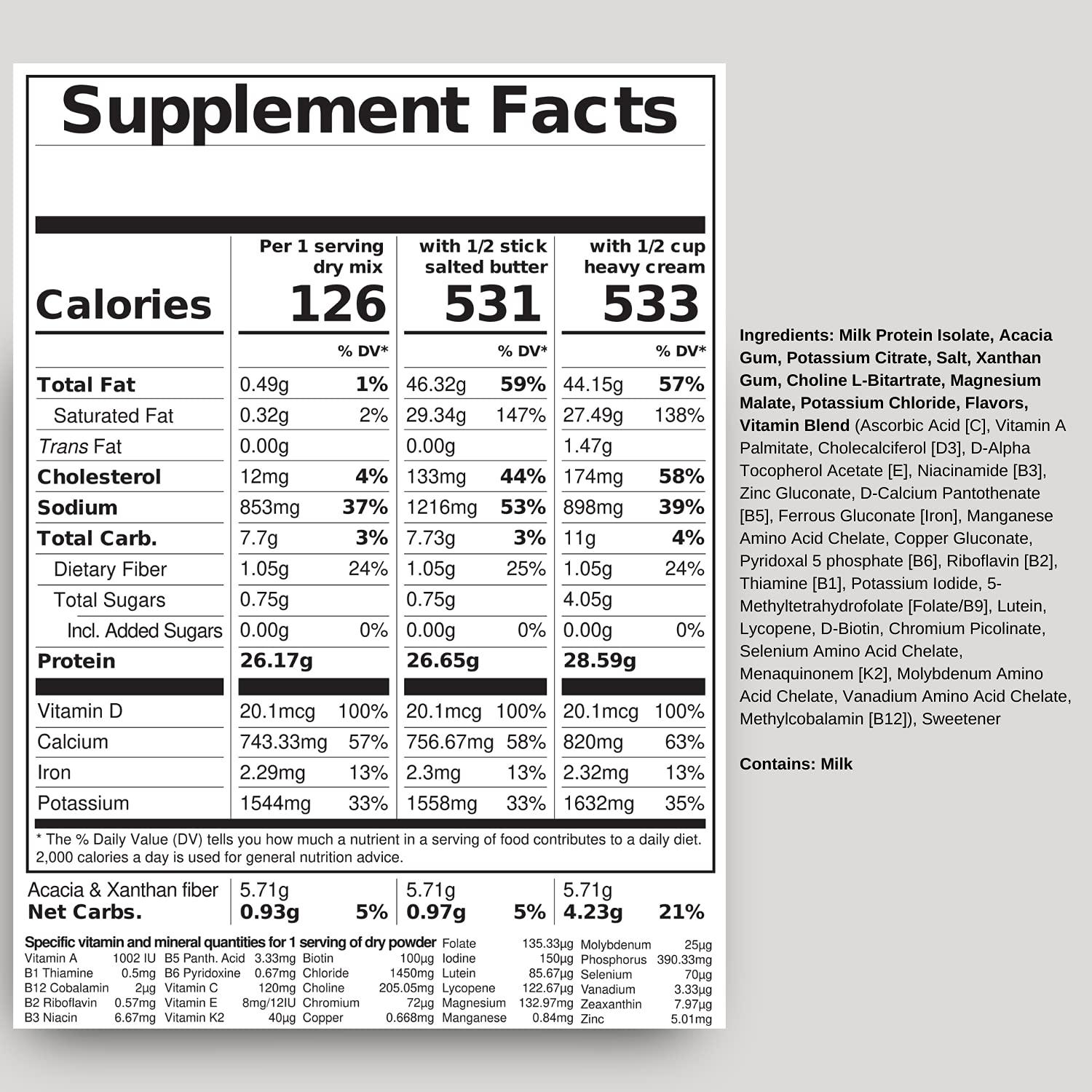 Keto Chow Pumpkin Spice Caramel Keto Meal Replacement Shake Powder