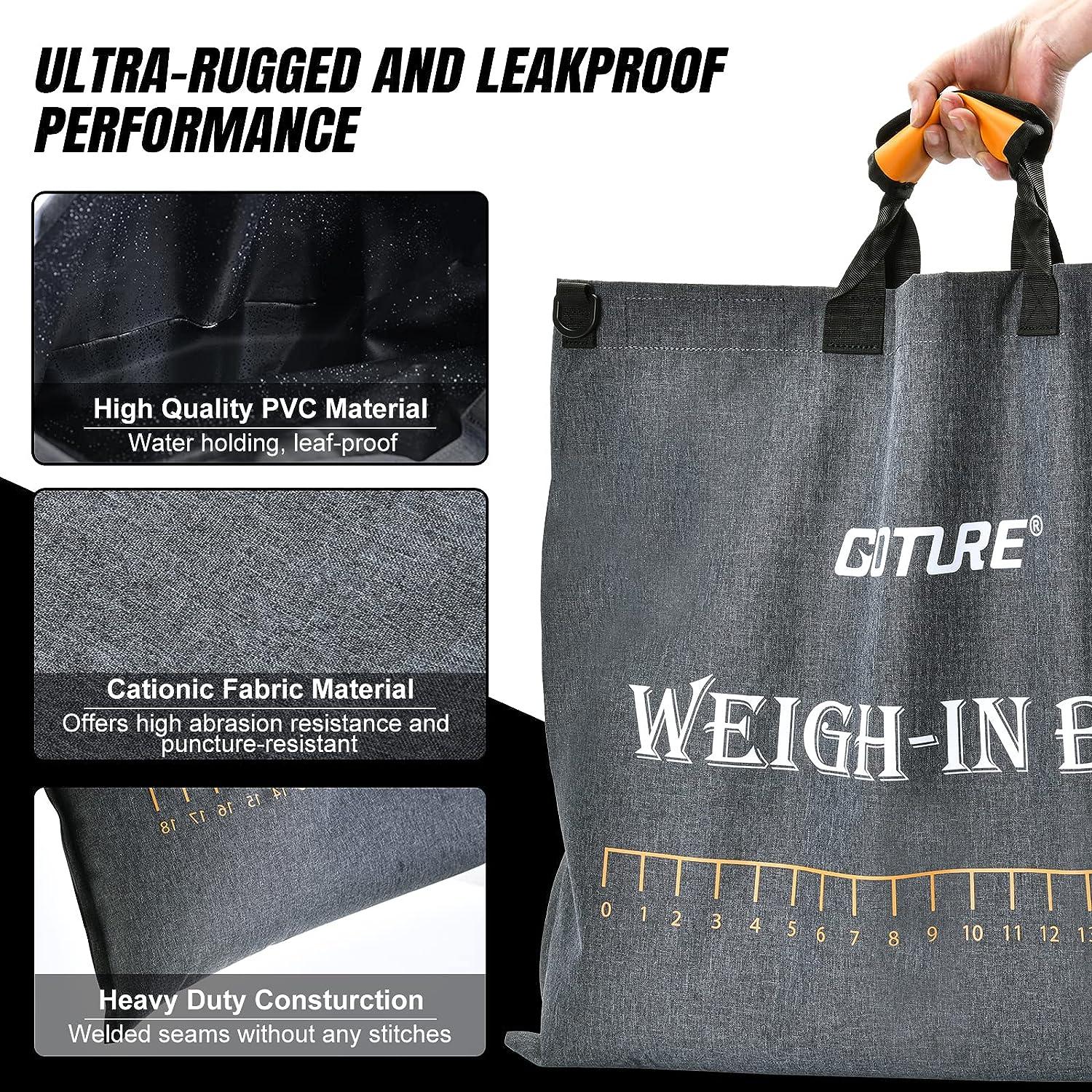 Goture Tournament Fishing Bag,Bass Weigh in Bag with Built-in 18inch Fish  Ruler 2 in 1 Kit, Removable Inner Mesh Tournament Fish Bags,25.6x22inch  Heavy Duty Weigh In Bag for Bass Fishing C:Fishing Weigh-in